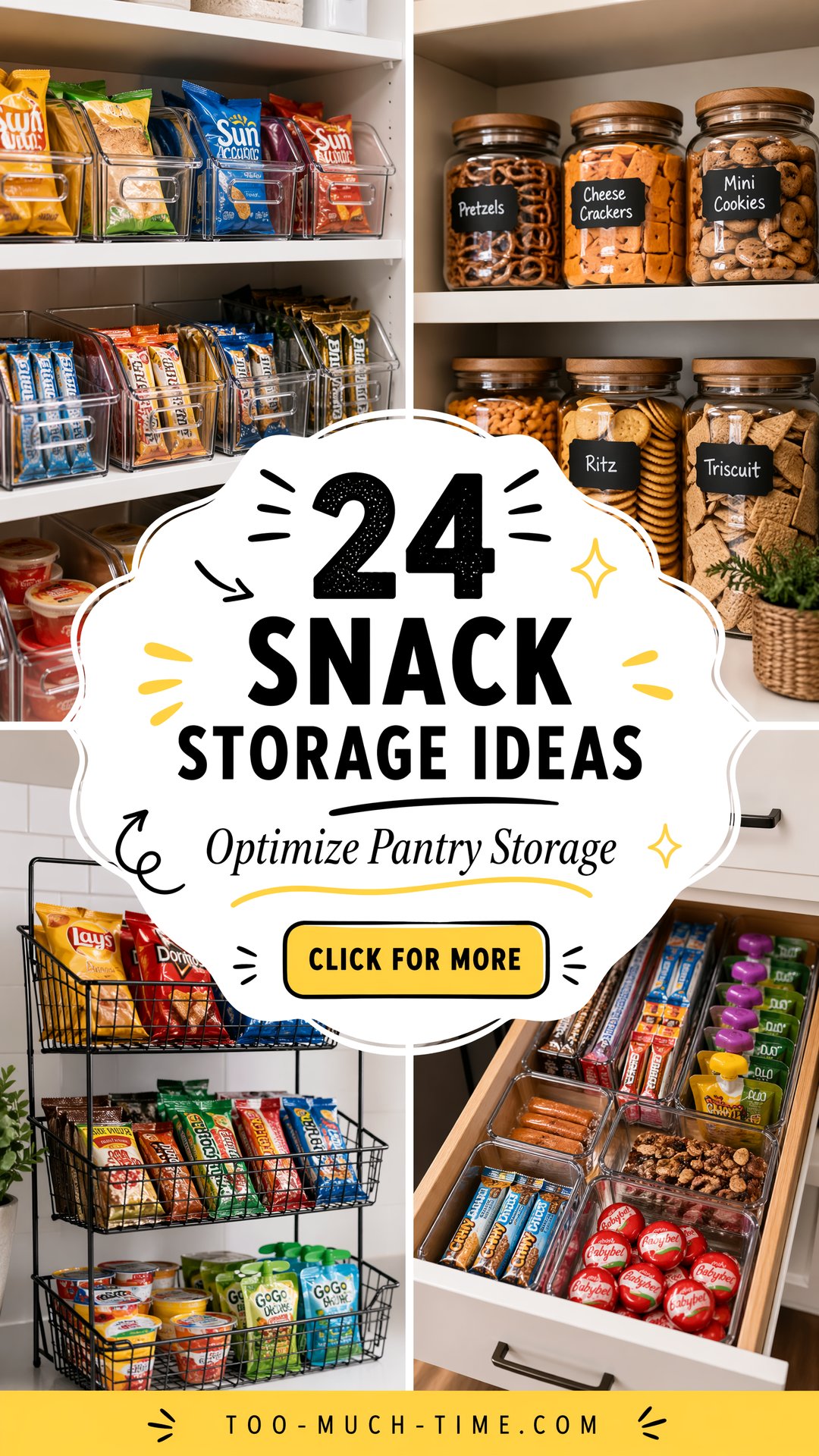 24 Snack Storage Ideas to Optimize Pantry Storage! - 24 Snack Storage Ideas to Optimize Pantry Storage!