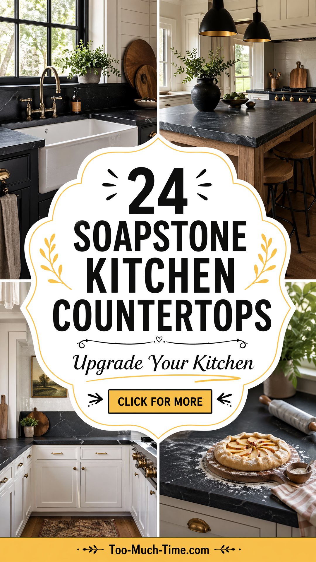 24 Soapstone Kitchen Countertops to Upgrade Kitchens - 24 Soapstone Kitchen Countertops to Upgrade Kitchens