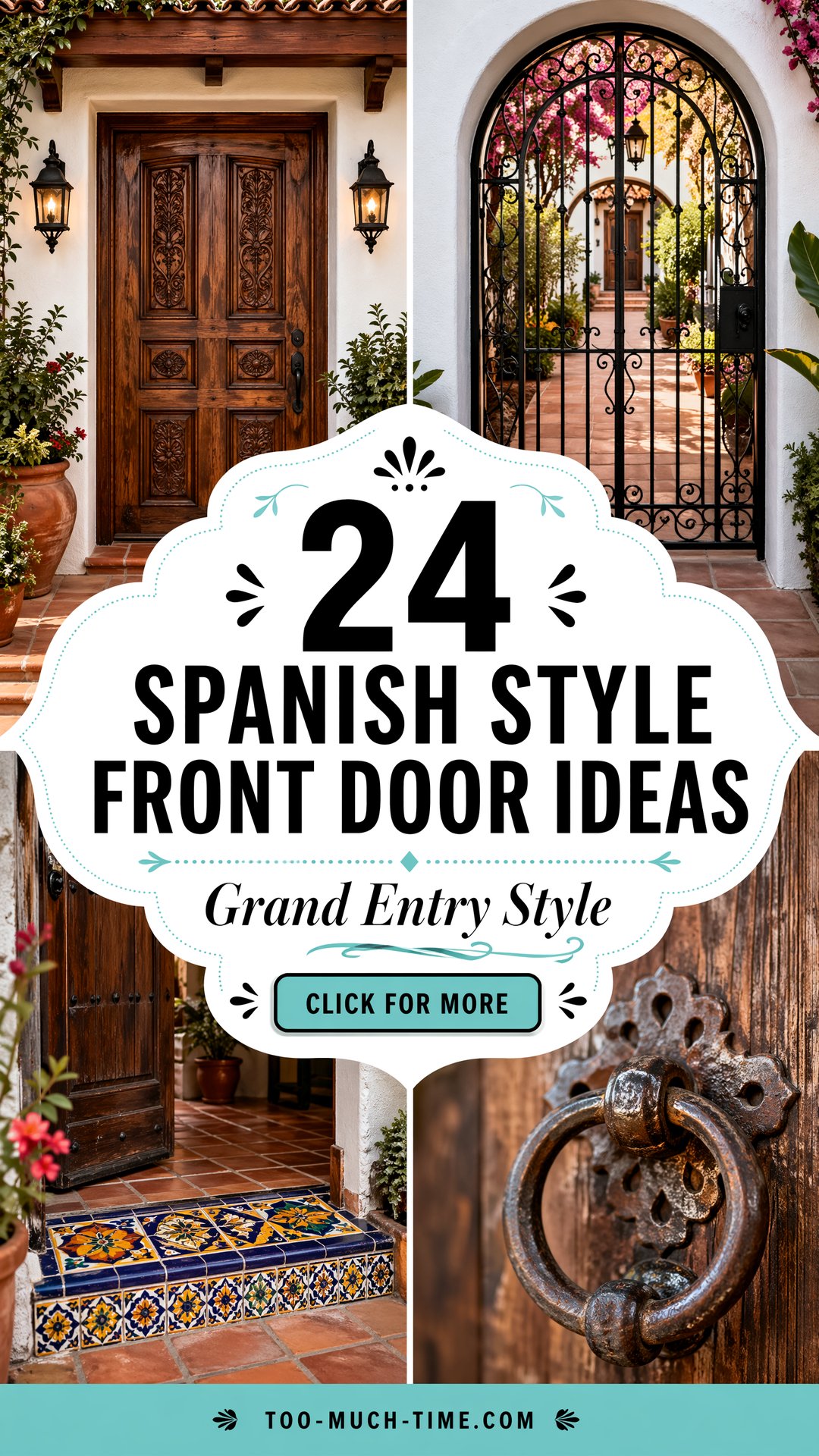 24 Spanish Style Front Door Ideas to Boost Curb Appeal - 24 Spanish Style Front Door Ideas to Boost Curb Appeal