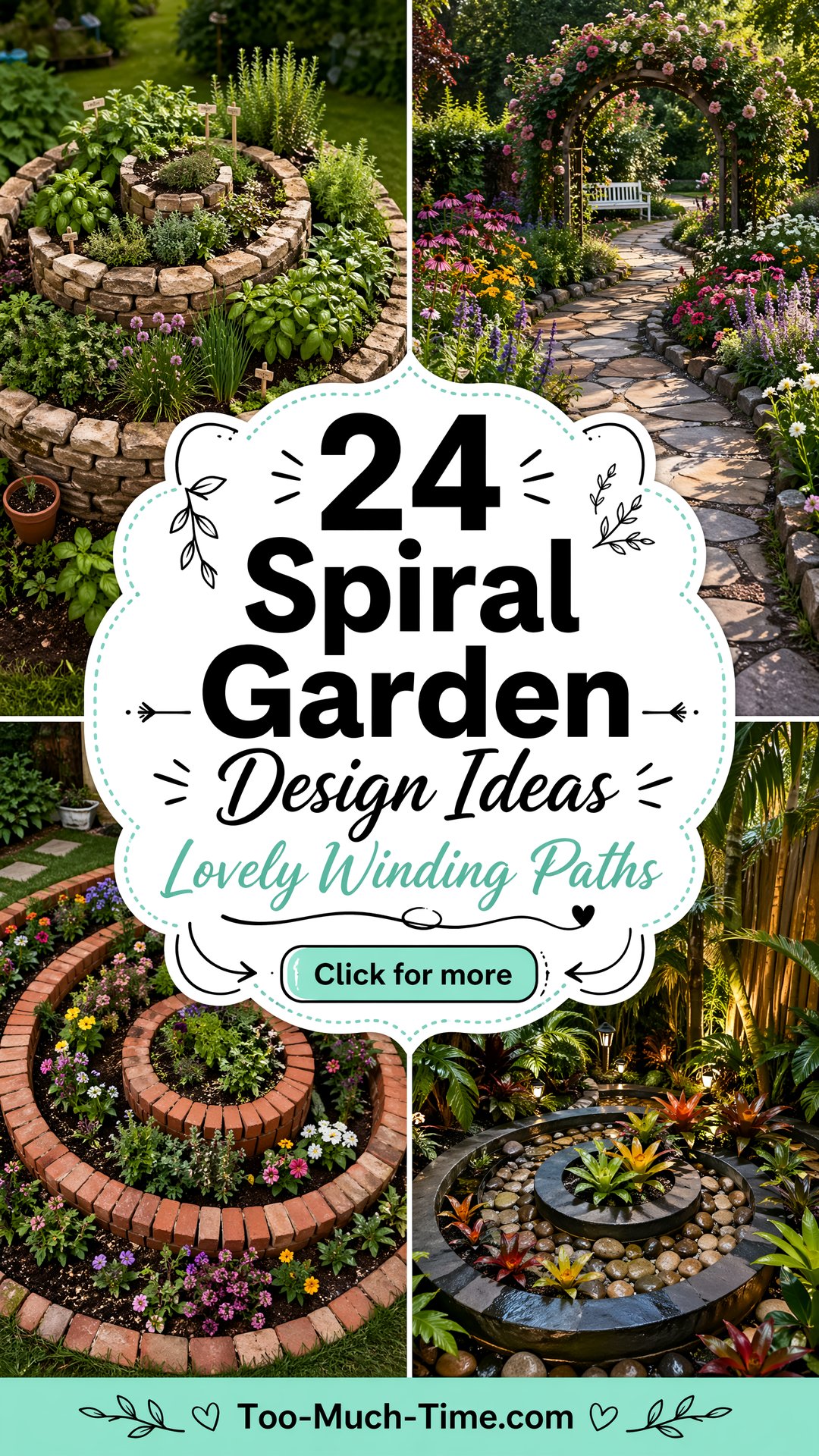 24 Spiral Garden Design Ideas Lovely Winding Paths - 24 Spiral Garden Design Ideas: Lovely Winding Paths