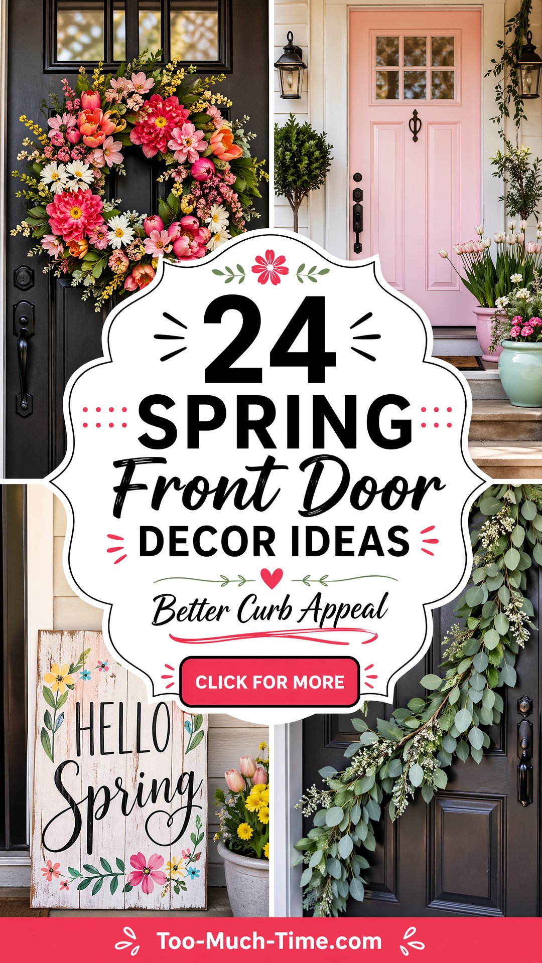 24 Spring Front Door Decor Ideas for Better Curb Appeal - 24 Spring Front Door Decor Ideas for Better Curb Appeal