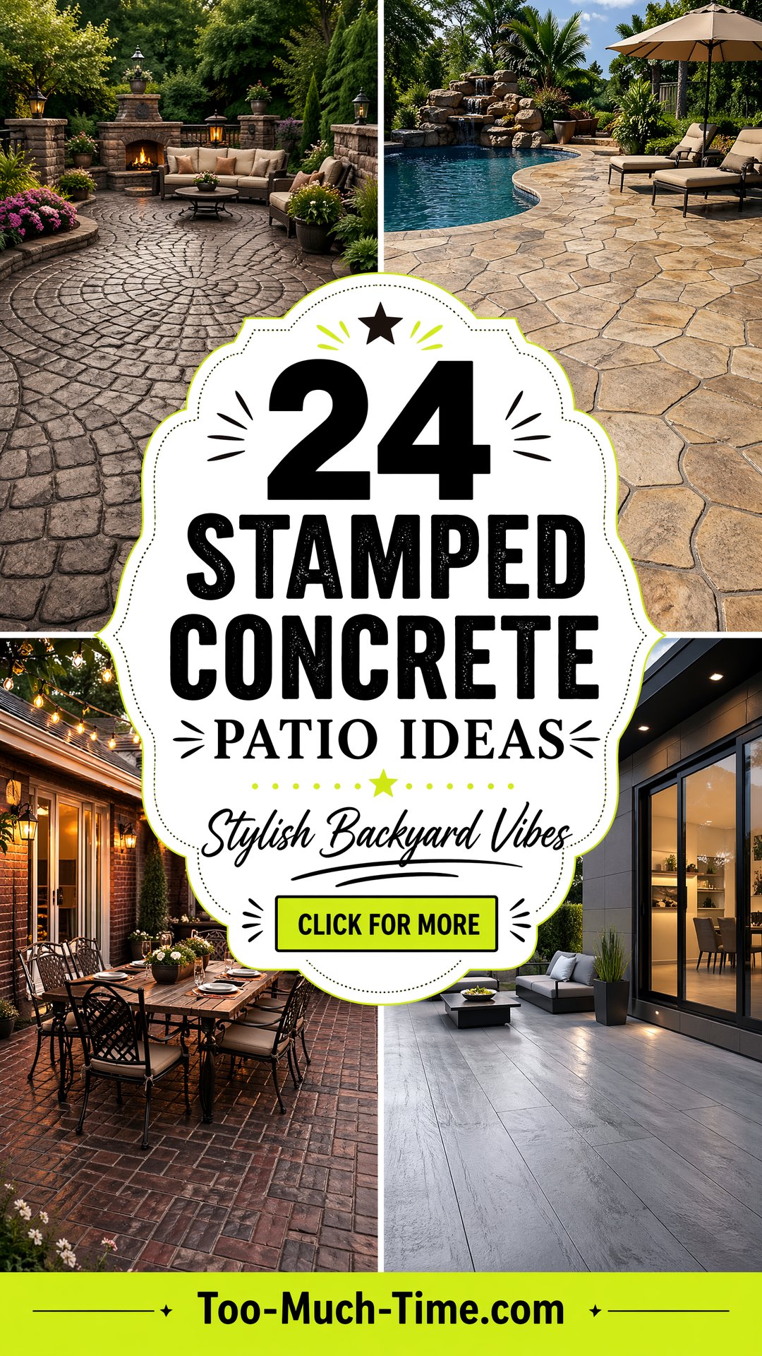 24 Stamped Concrete Patio Ideas Stylish Backyard Surfaces - 24 Stamped Concrete Patio Ideas: Stylish Backyard Surfaces