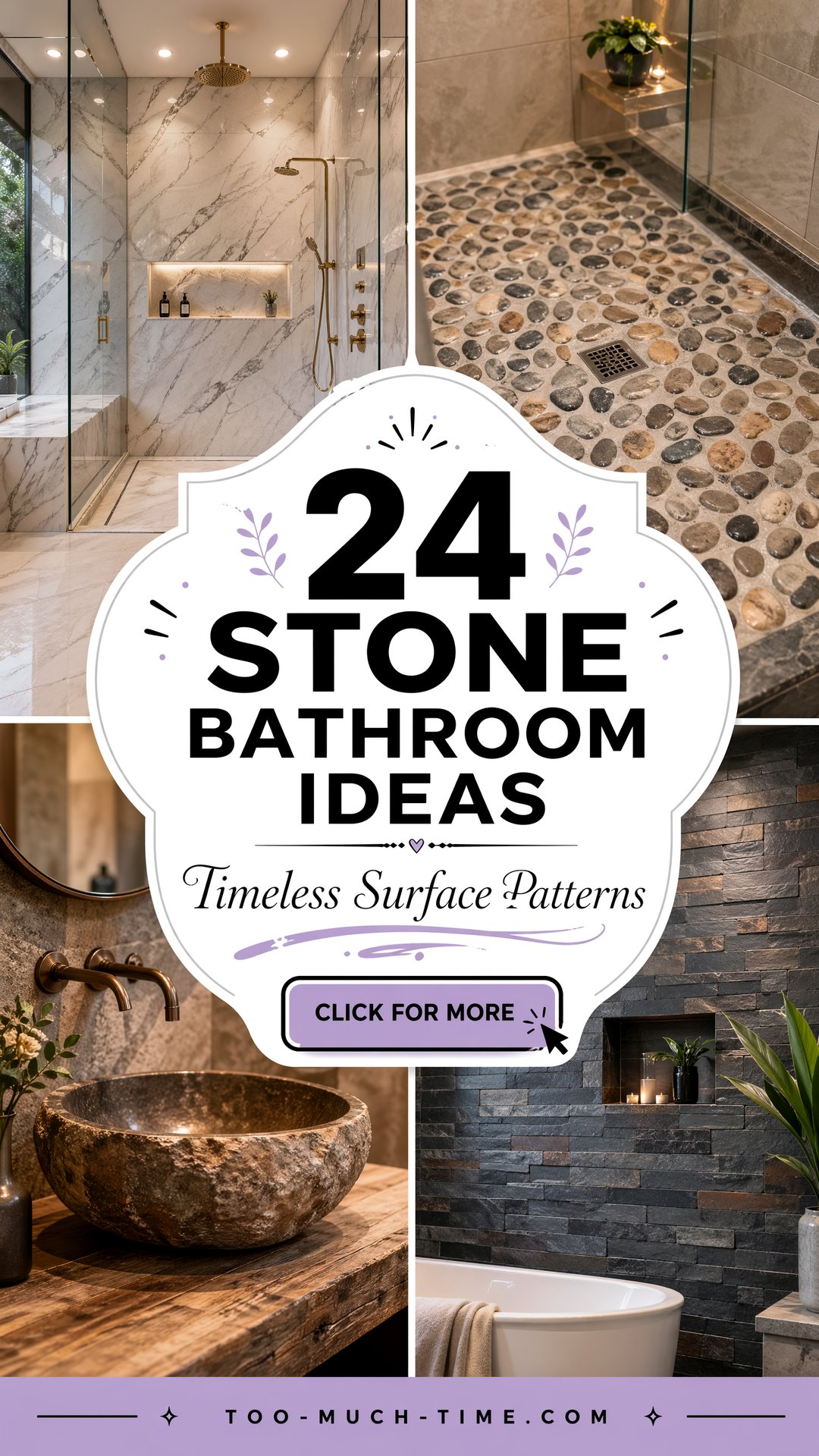 24 Stone Bathroom Ideas Timeless Surface Patterns - 24 Stone Bathroom Ideas: Timeless Surface Patterns