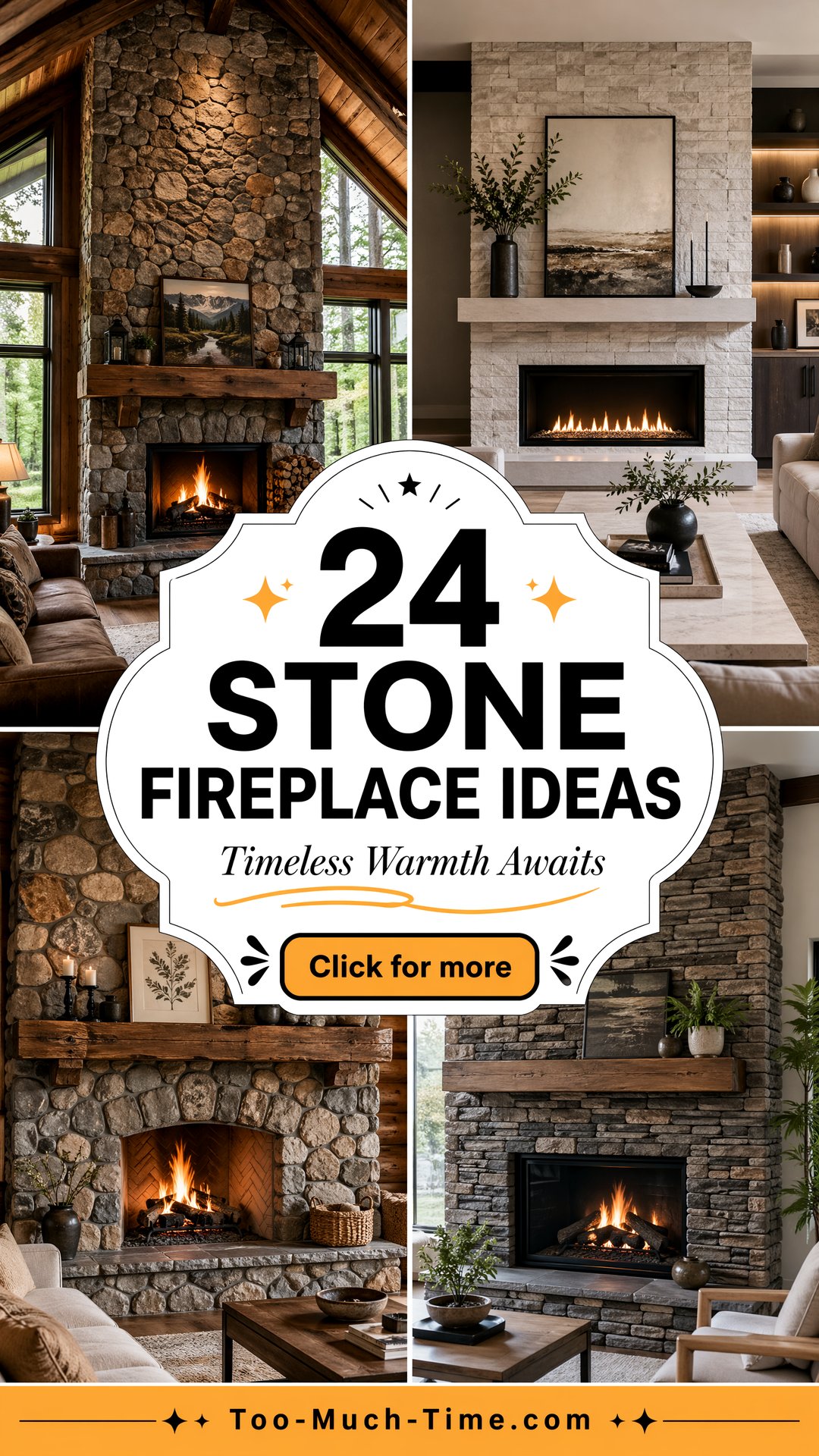 24 Stone Fireplace Ideas Timeless Stone Fireplaces - 24 Stone Fireplace Ideas: Timeless Stone Fireplaces