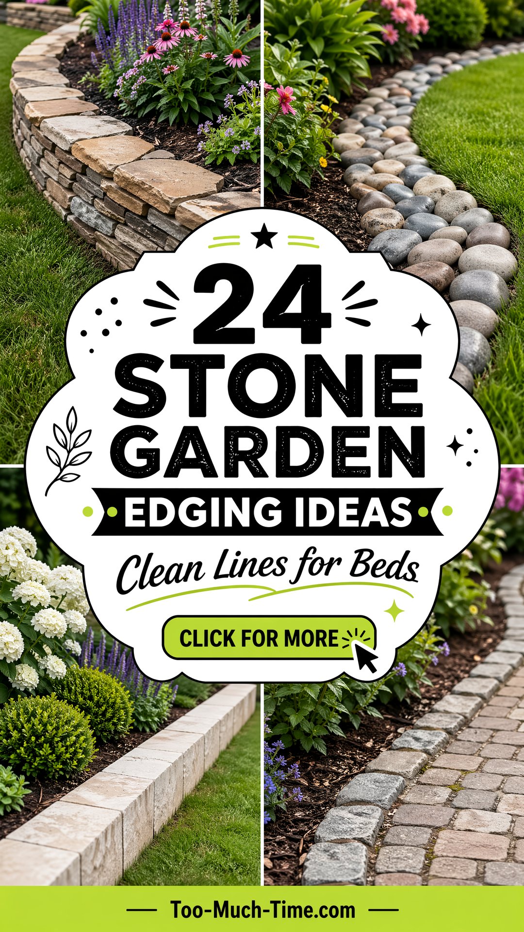 24 Stone Garden Edging Ideas Clean Lines for Beds - 24 Stone Garden Edging Ideas: Clean Lines for Beds