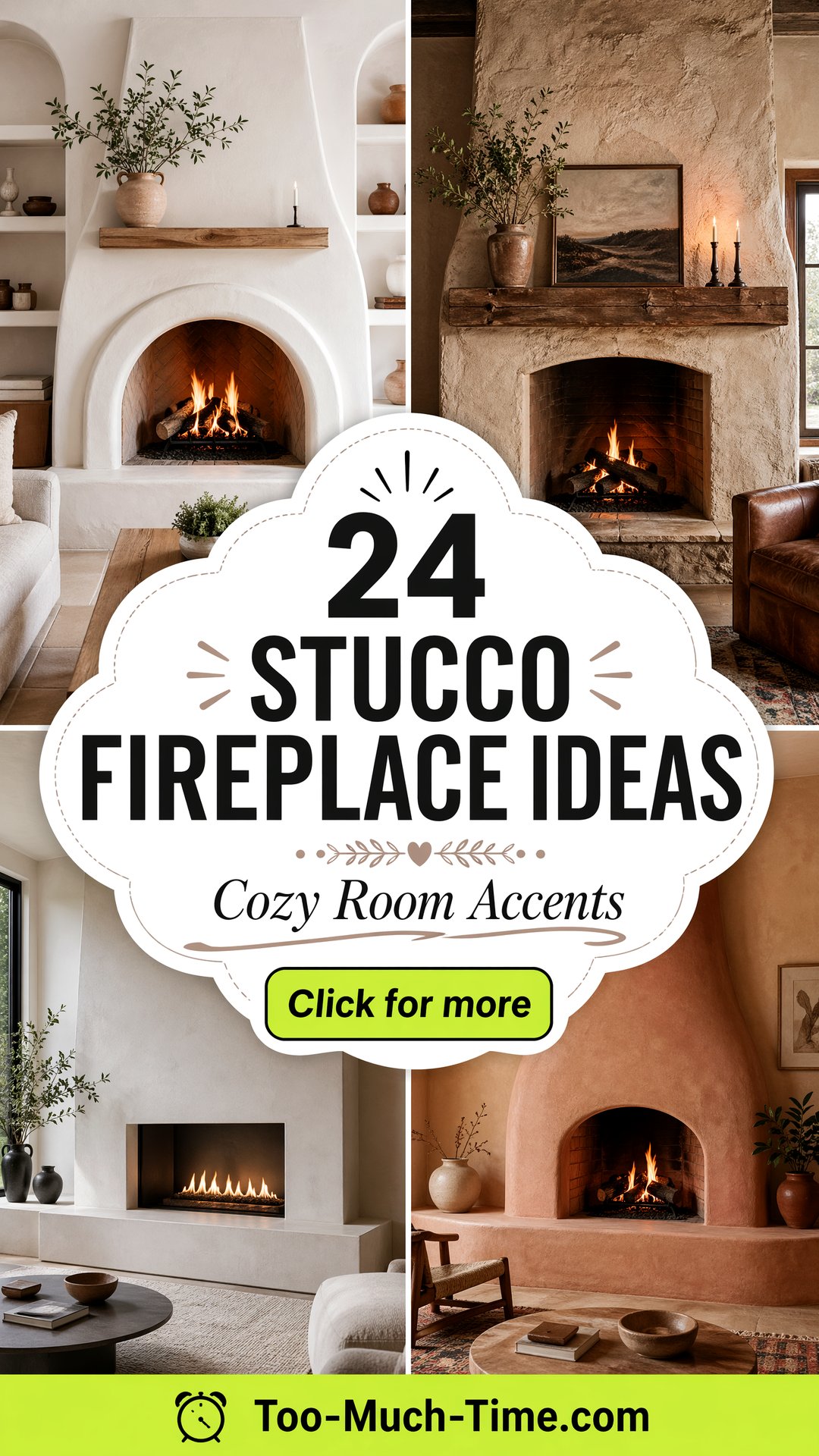 24 Stucco Fireplace Ideas Cozy Living Room Accent - 24 Stucco Fireplace Ideas: Cozy Living Room Accent