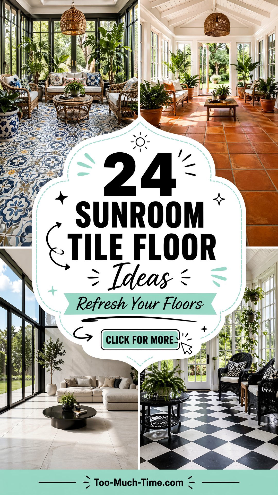 24 Sunroom Tile Floor Ideas to Refresh Tile Floors - 24 Sunroom Tile Floor Ideas to Refresh Tile Floors