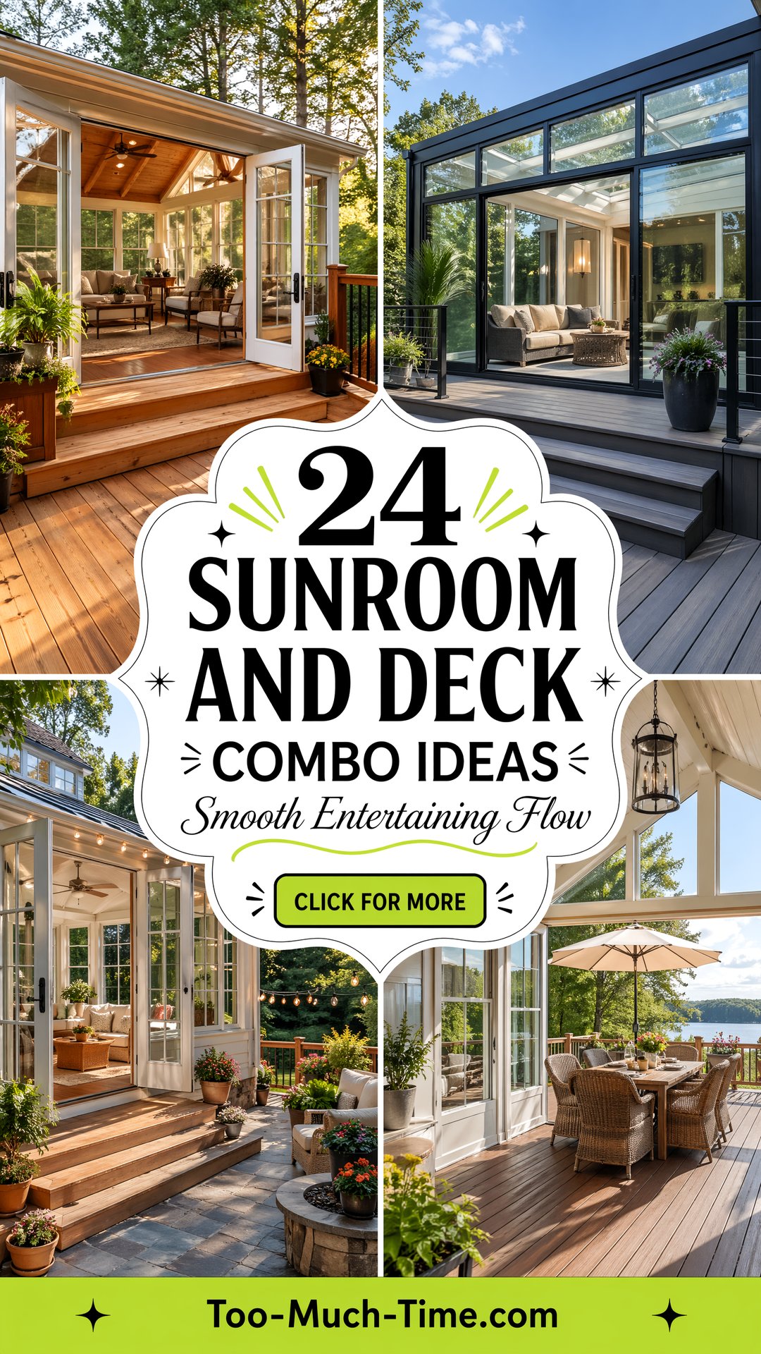 24 Sunroom and Deck Combo Ideas for Smooth Entertaining - 24 Sunroom and Deck Combo Ideas for Smooth Entertaining