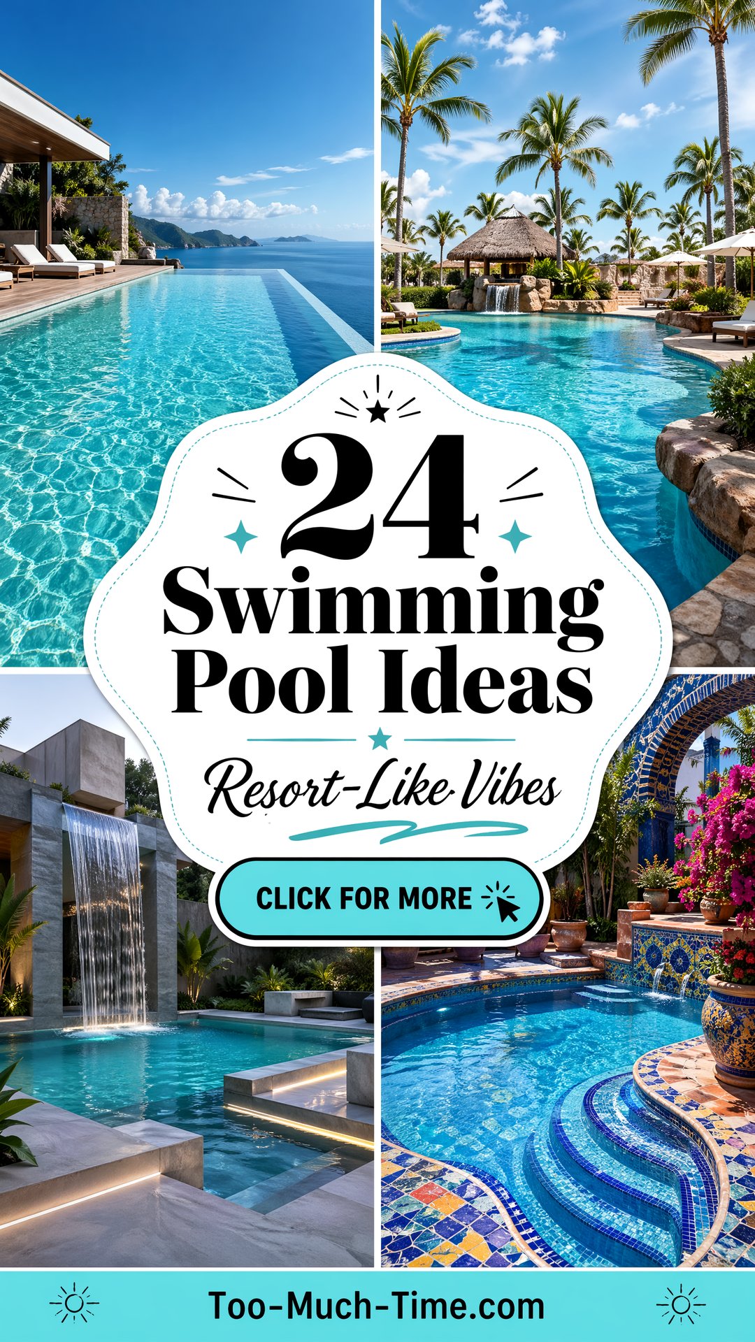 24 Swimming Pool Ideas for a Resort-like Vibe and Color - 24 Swimming Pool Ideas for a Resort-like Vibe and Color