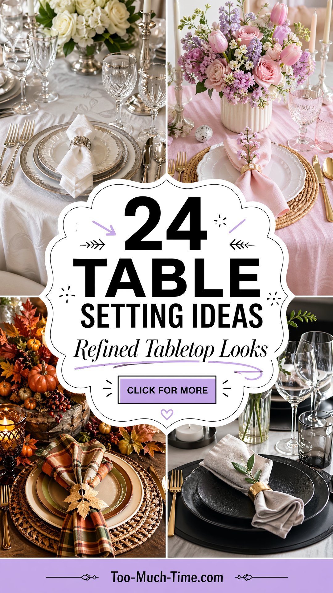24 Table Setting Ideas to Create Refined Tabletop Looks - 24 Table Setting Ideas to Create Refined Tabletop Looks