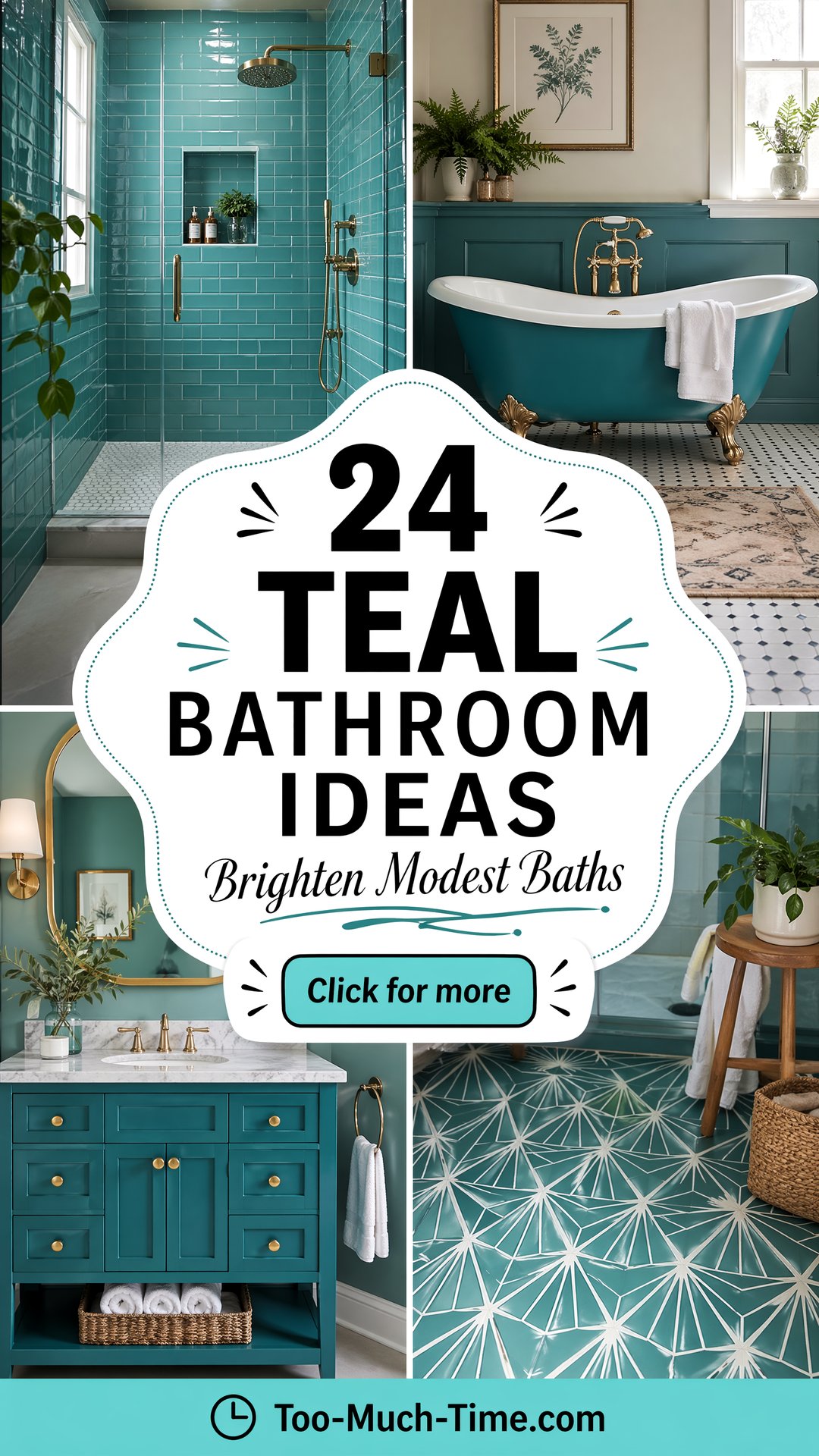 24 Teal Bathroom Ideas That Brighten Modest Baths Today - 24 Teal Bathroom Ideas That Brighten Modest Baths Today