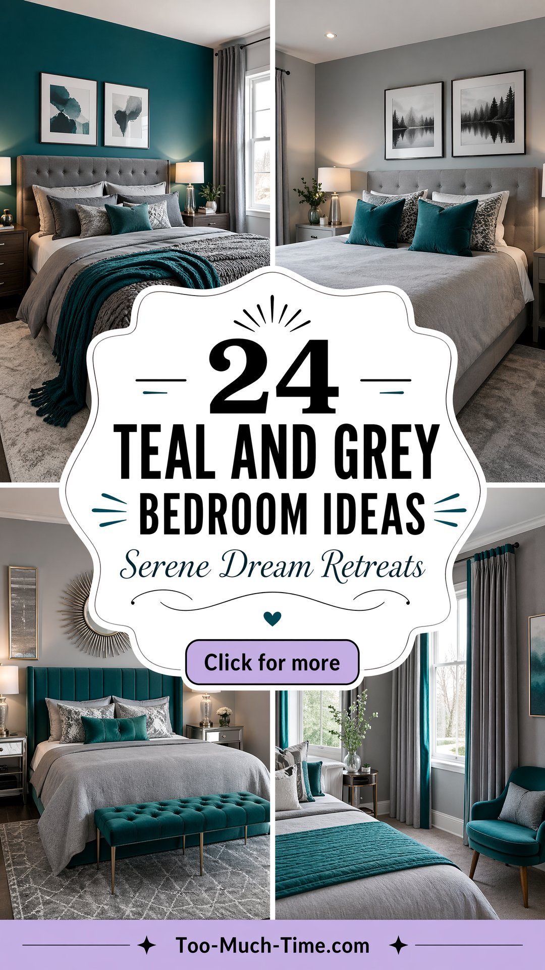 24 Teal and Grey Bedroom Ideas for Serene Retreats - 24 Teal and Grey Bedroom Ideas for Serene Retreats
