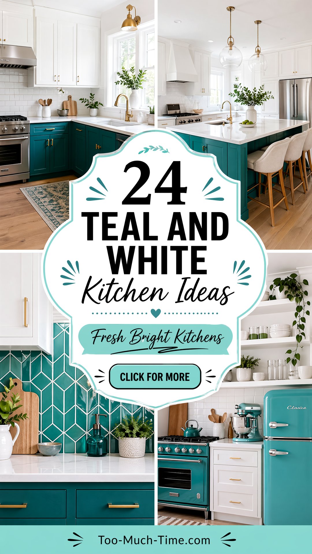 24 Teal and White Kitchen Ideas to Brighten Spaces - 24 Teal and White Kitchen Ideas to Brighten Spaces
