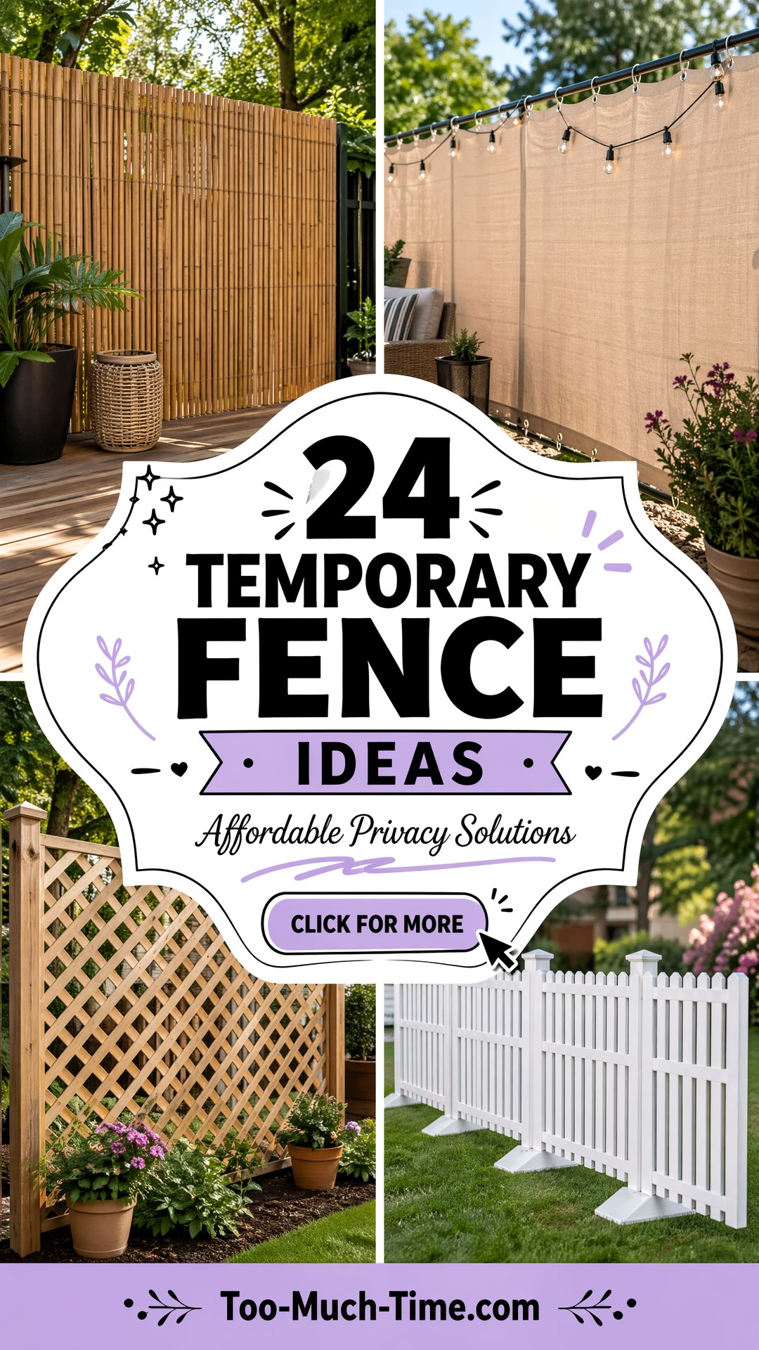 24 Temporary Fence Ideas - Affordable Privacy and Shade - 24 Temporary Fence Ideas - Affordable Privacy and Shade