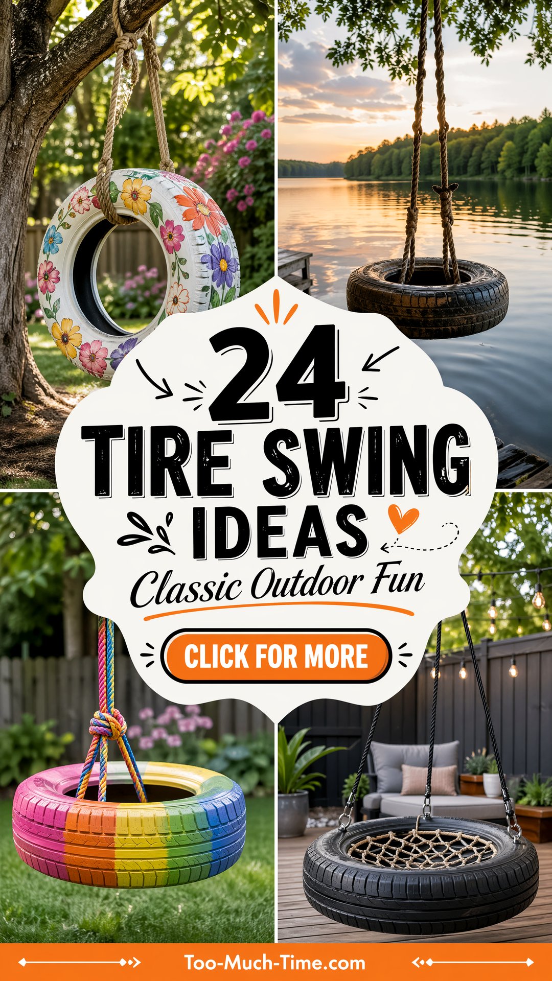 24 Tire Swing Ideas - Classic Outdoor Fun for Yards - 24 Tire Swing Ideas - Classic Outdoor Fun for Yards