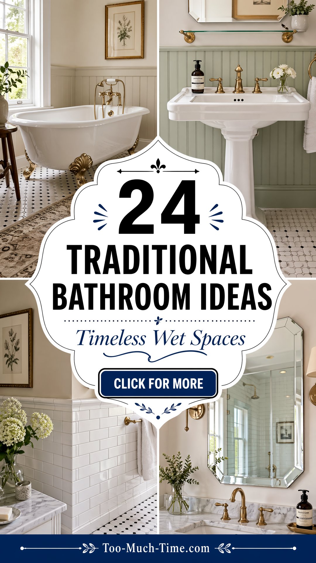 24 Traditional Bathroom Ideas for Timeless Wet Spaces - 24 Traditional Bathroom Ideas for Timeless Wet Spaces