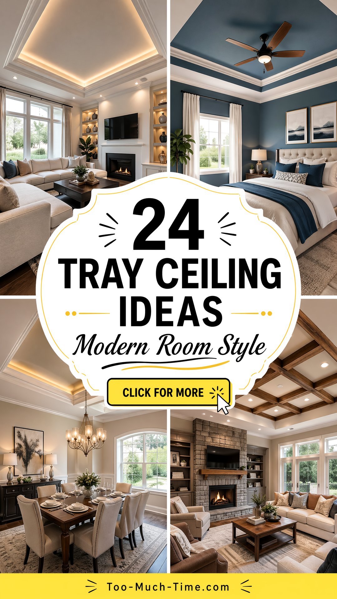 24 Tray Ceiling Ideas for Modern Rooms and Style Ideas - 24 Tray Ceiling Ideas for Modern Rooms and Style Ideas