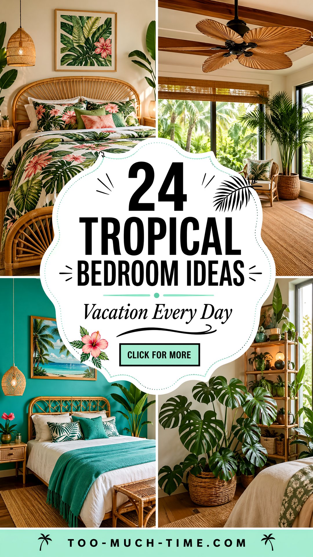 24 Tropical Bedroom Ideas - Cozy Vacation-ready Spaces - 24 Tropical Bedroom Ideas - Cozy, Vacation-ready Spaces