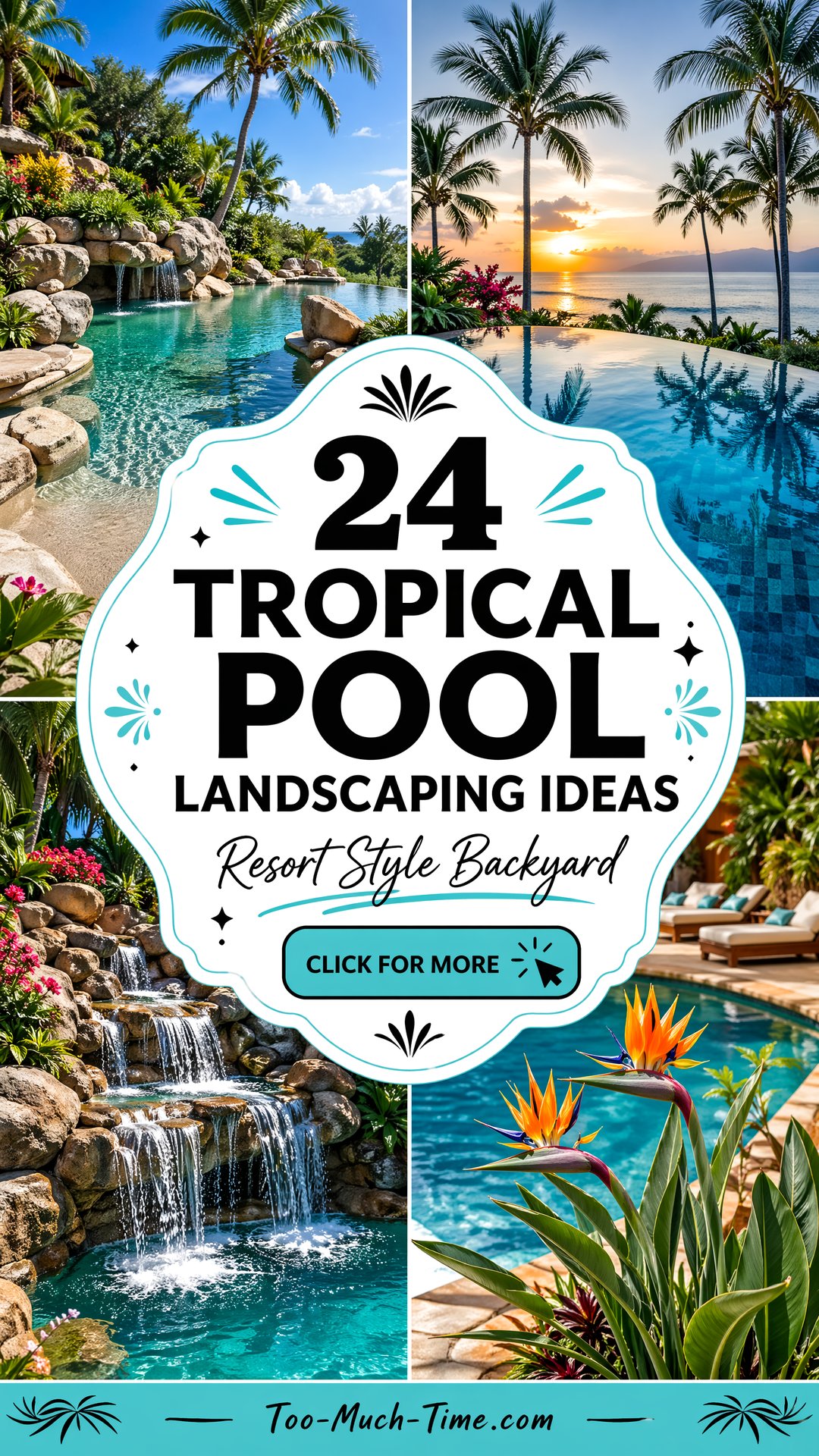 24 Tropical Pool Landscaping Ideas for Resort Backyards - 24 Tropical Pool Landscaping Ideas for Resort Backyards