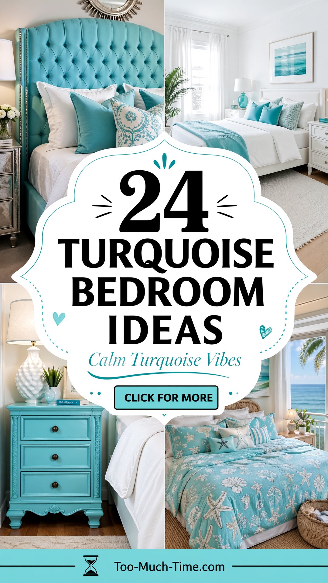 24 Turquoise Bedroom Ideas - Calm Turquoise Ambiance - 24 Turquoise Bedroom Ideas - Calm Turquoise Ambiance
