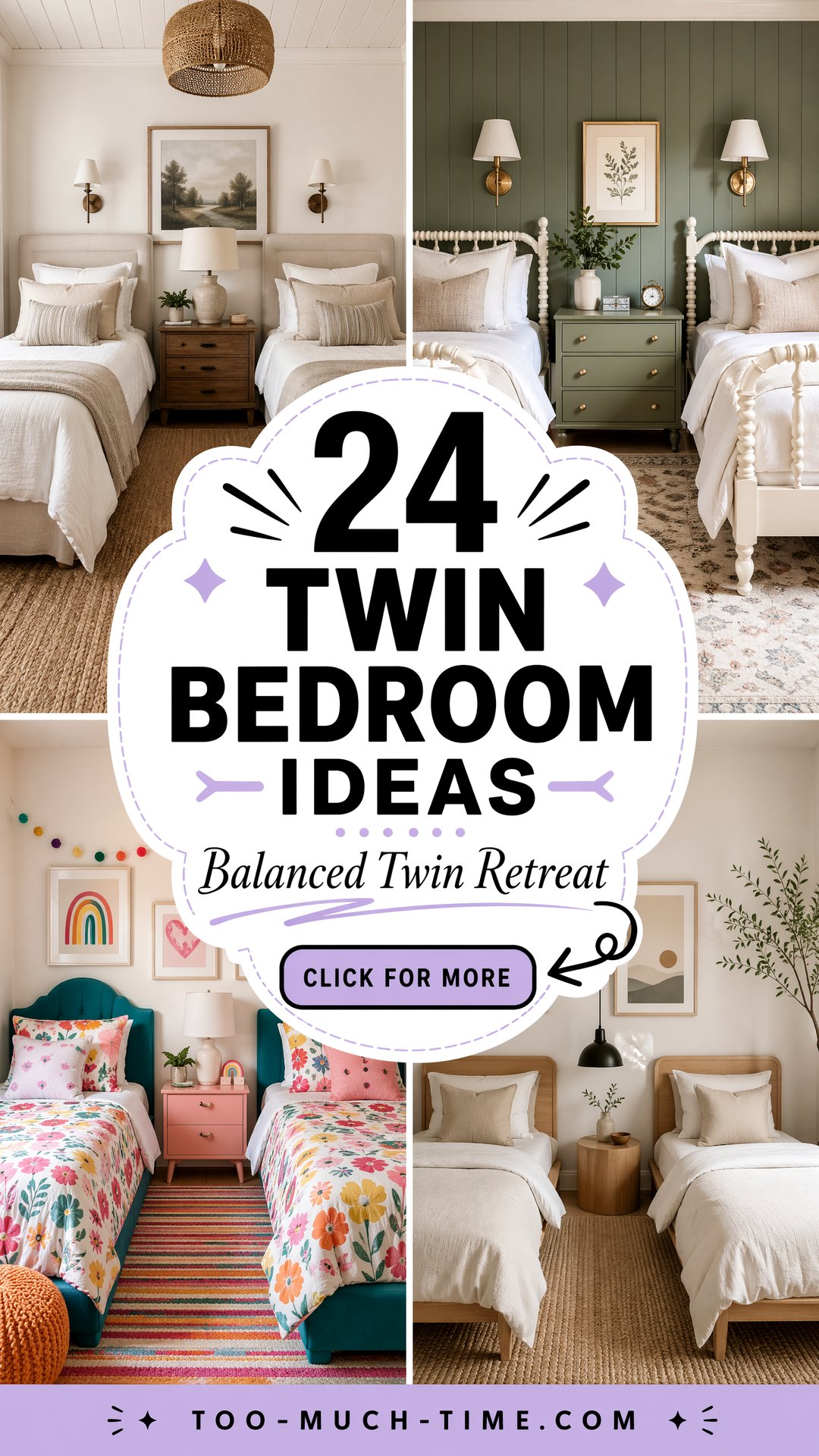 24 Twin Bedroom Ideas for a Balanced Twin Retreat Home - 24 Twin Bedroom Ideas for a Balanced Twin Retreat Home