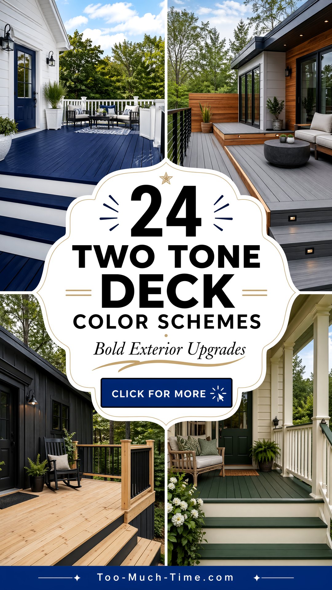 24 Two Tone Deck Color Schemes for Modern Exteriors - 24 Two Tone Deck Color Schemes for Modern Exteriors