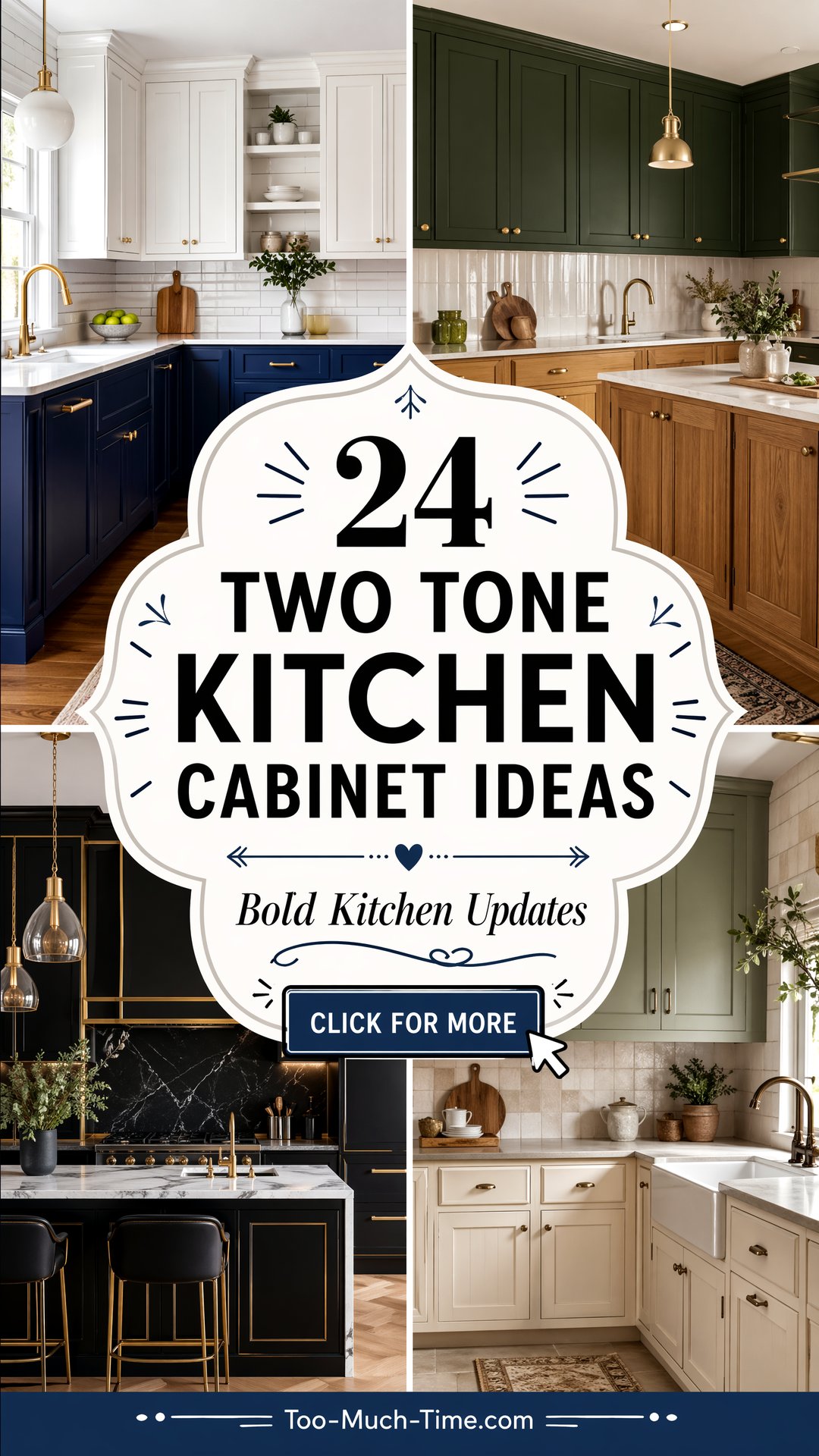 24 Two Tone Kitchen Cabinet Ideas for Bold Updates - 24 Two Tone Kitchen Cabinet Ideas for Bold Updates