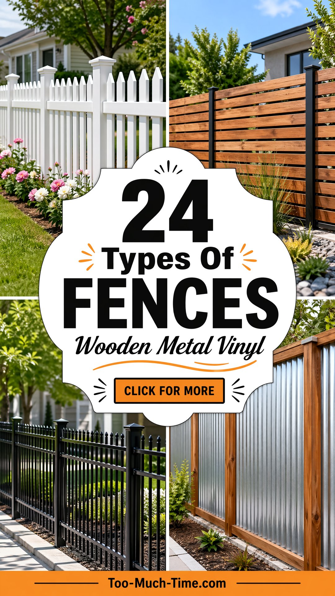 24 Types Of Fences Wooden Vinyl and Metal Options - 24 Types Of Fences: Wooden, Vinyl, and Metal Options