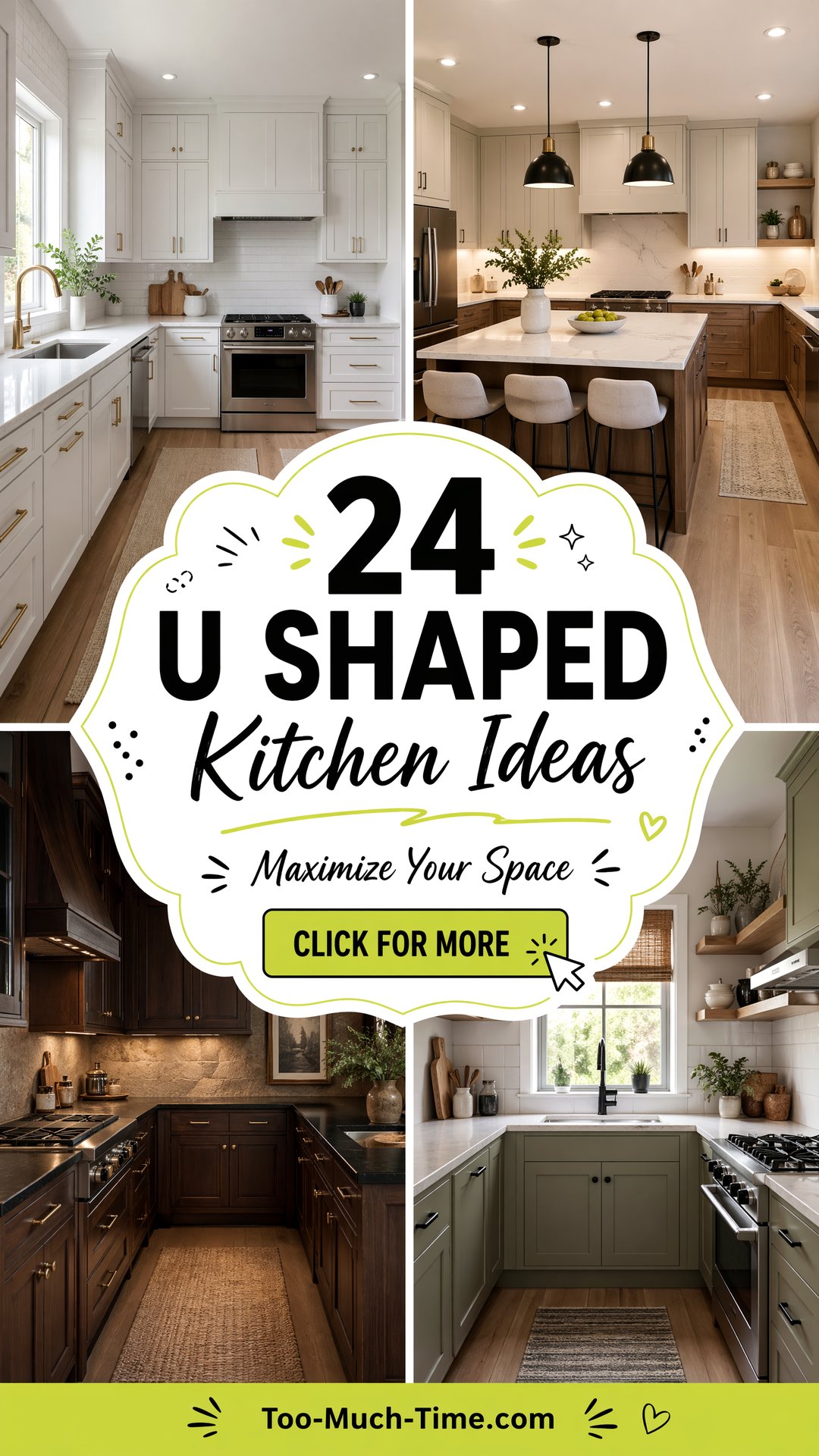 24 U Shaped Kitchen Ideas for Efficient Layouts - 24 U Shaped Kitchen Ideas for Efficient Layouts