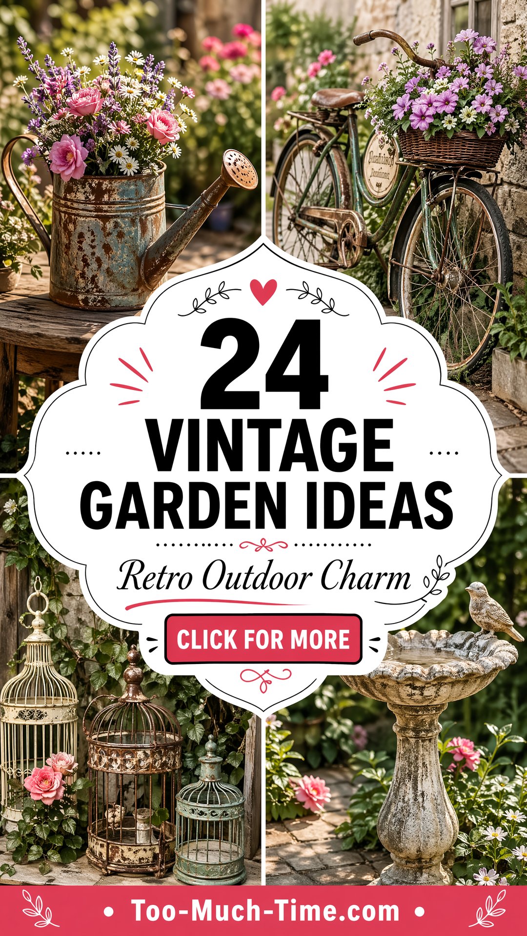 24 Vintage Garden Ideas to Charm Outdoors with Retro Flair - 24 Vintage Garden Ideas to Charm Outdoors with Retro Flair