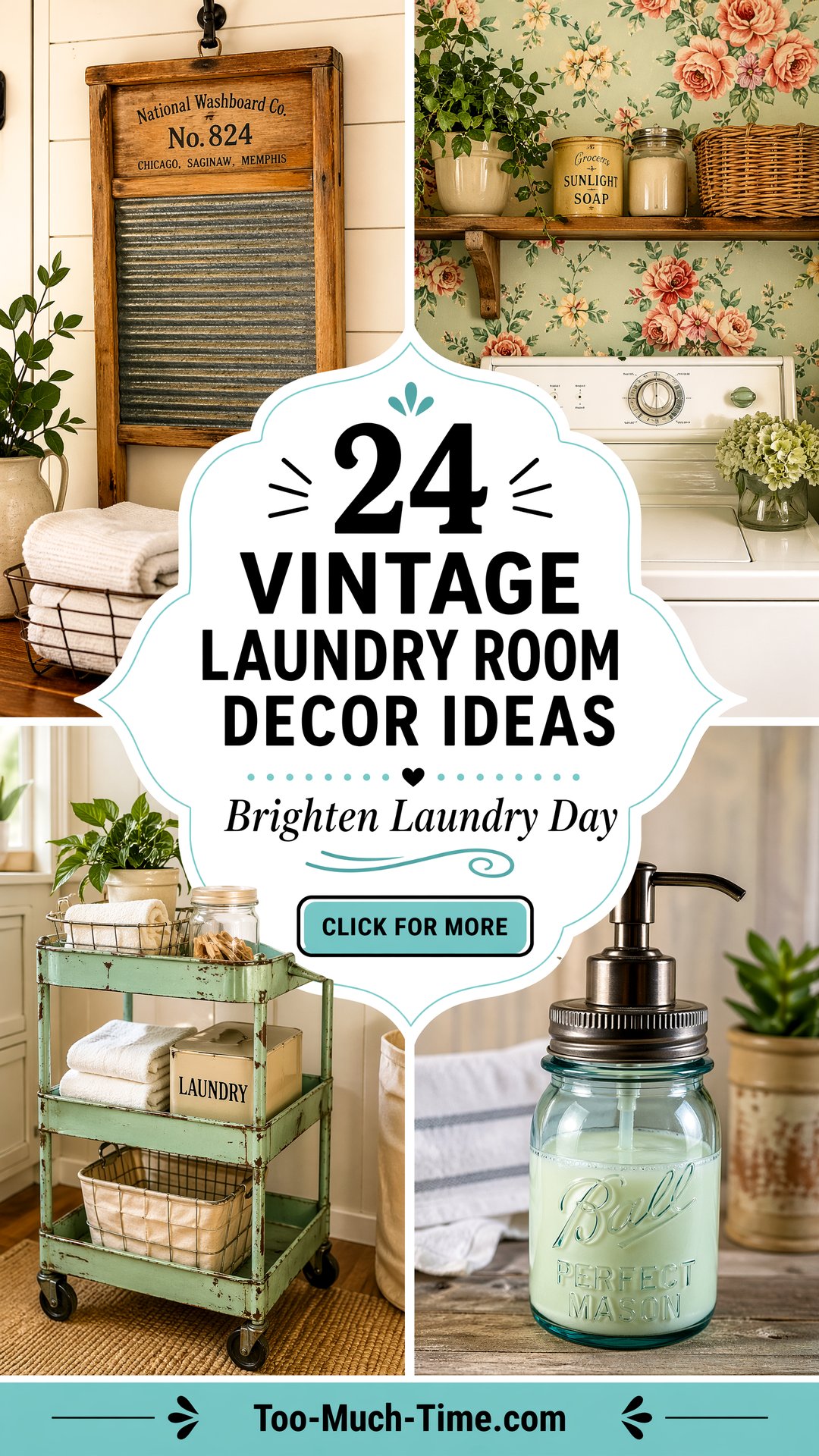 24 Vintage Laundry Room Decor Ideas to Brighten Small Spaces - 24 Vintage Laundry Room Decor Ideas to Brighten Small Spaces