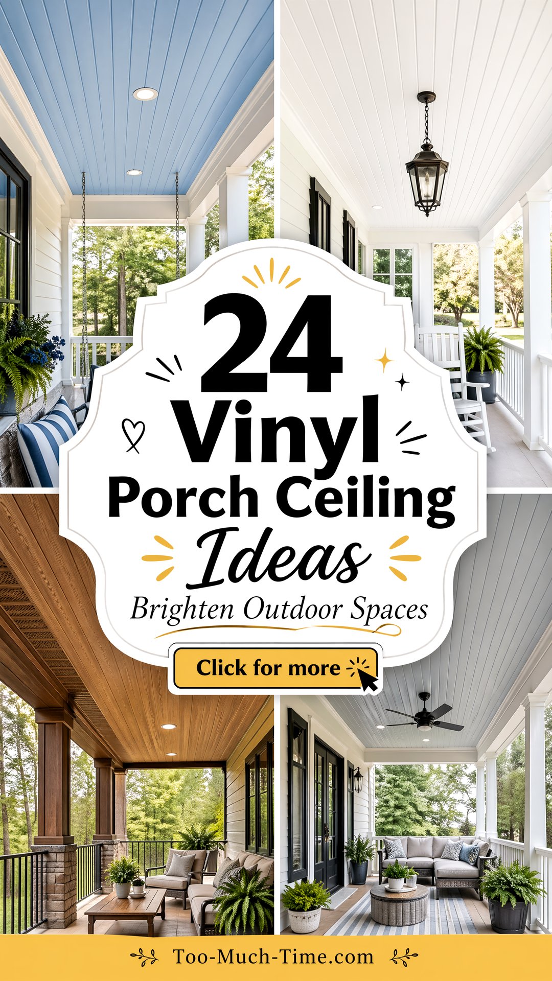 24 Vinyl Porch Ceiling Ideas to Brighten Outdoor Spaces - 24 Vinyl Porch Ceiling Ideas to Brighten Outdoor Spaces