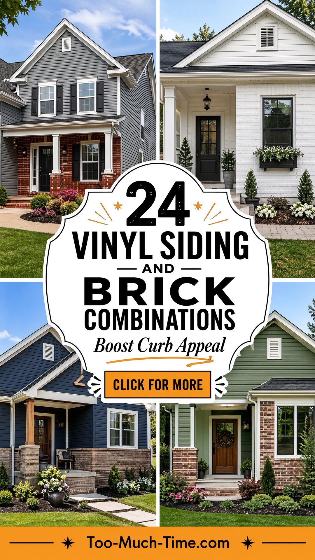 24 Vinyl Siding and Brick Combinations for Curb Appeal - 24 Vinyl Siding and Brick Combinations for Curb Appeal