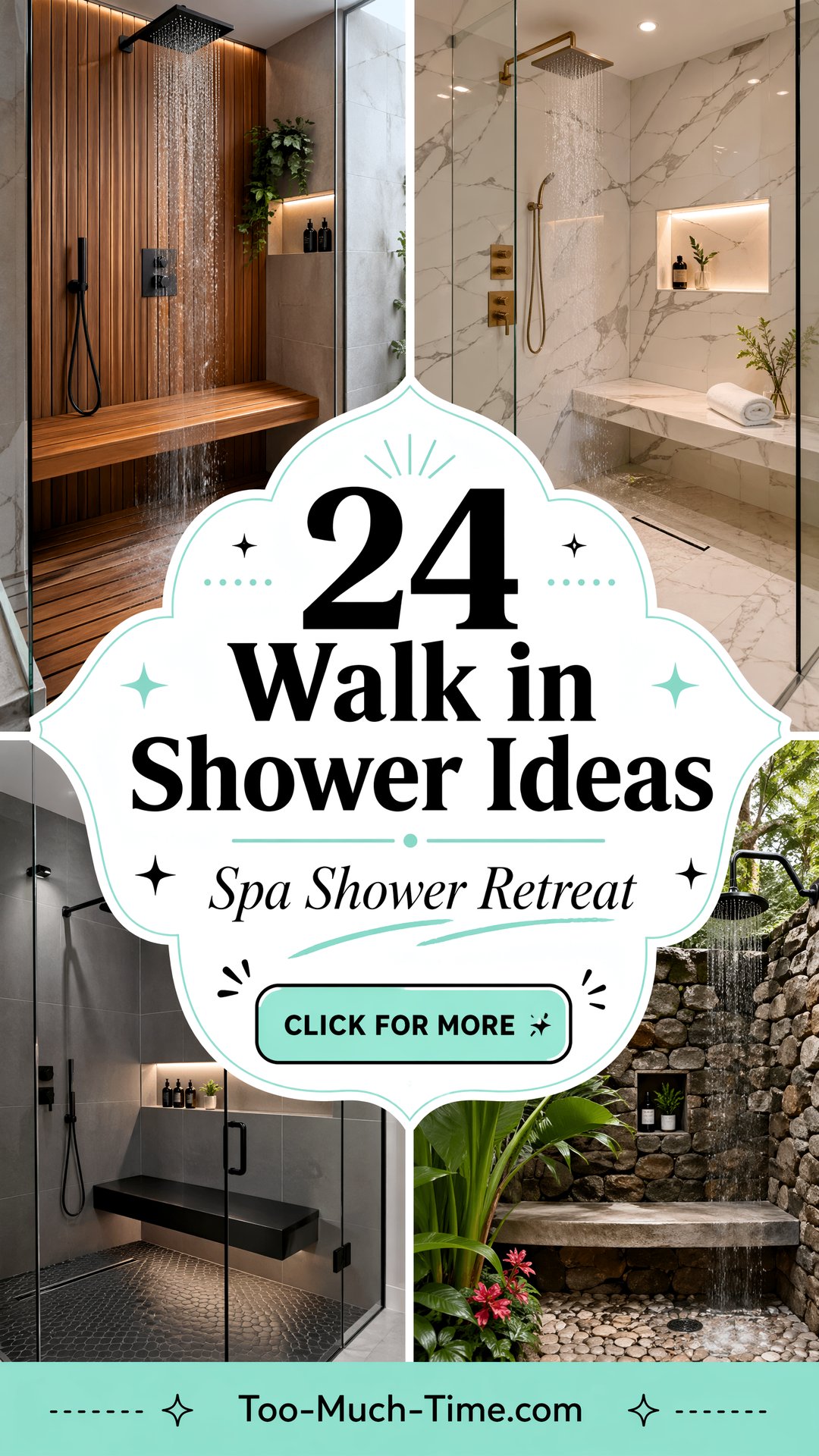 24 Walk in Shower Ideas with Bench for Spa Bathrooms - 24 Walk in Shower Ideas with Bench for Spa Bathrooms