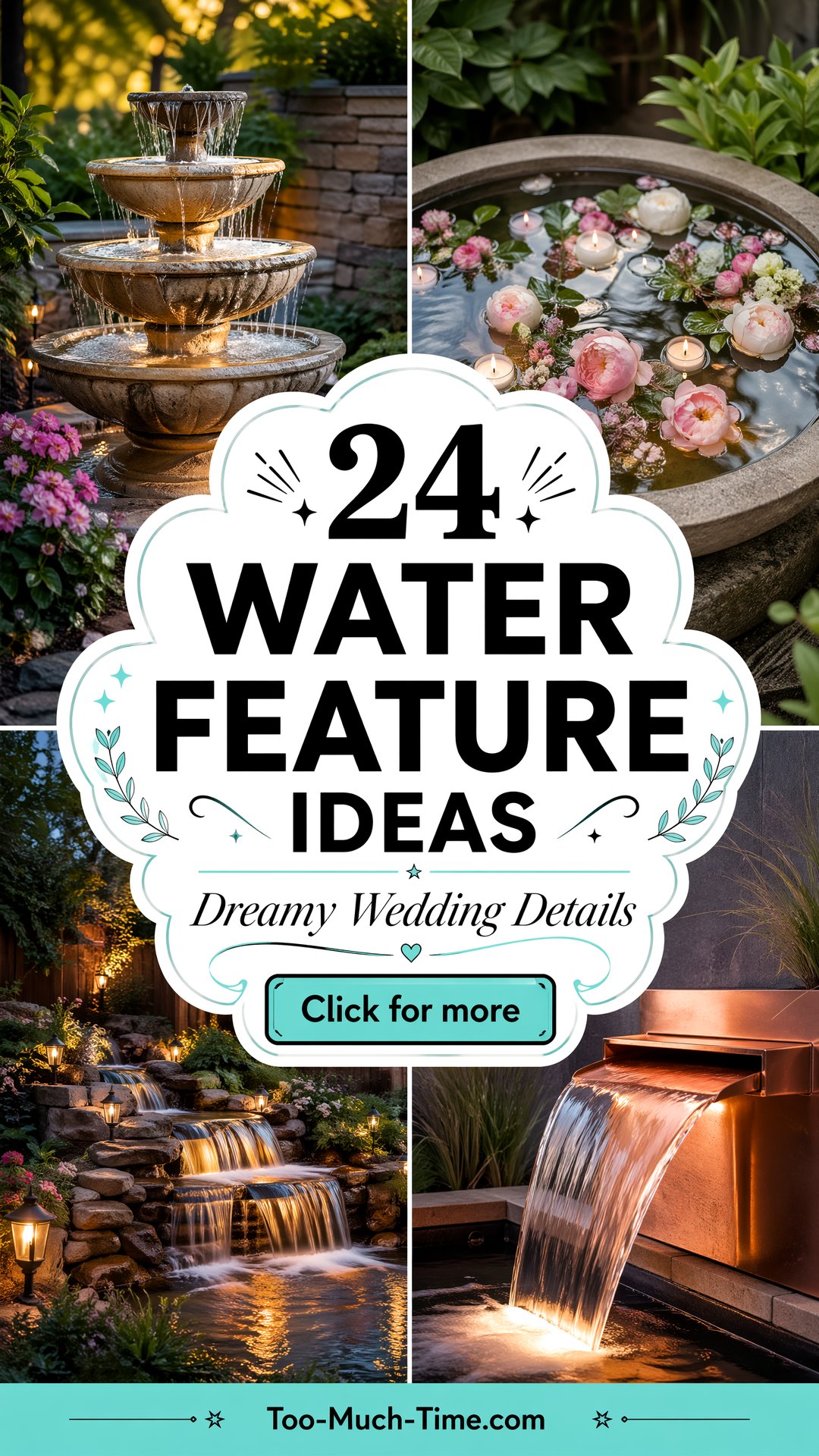 24 Water Feature Ideas for a Beautiful Garden Wedding - 24 Water Feature Ideas for a Beautiful Garden Wedding