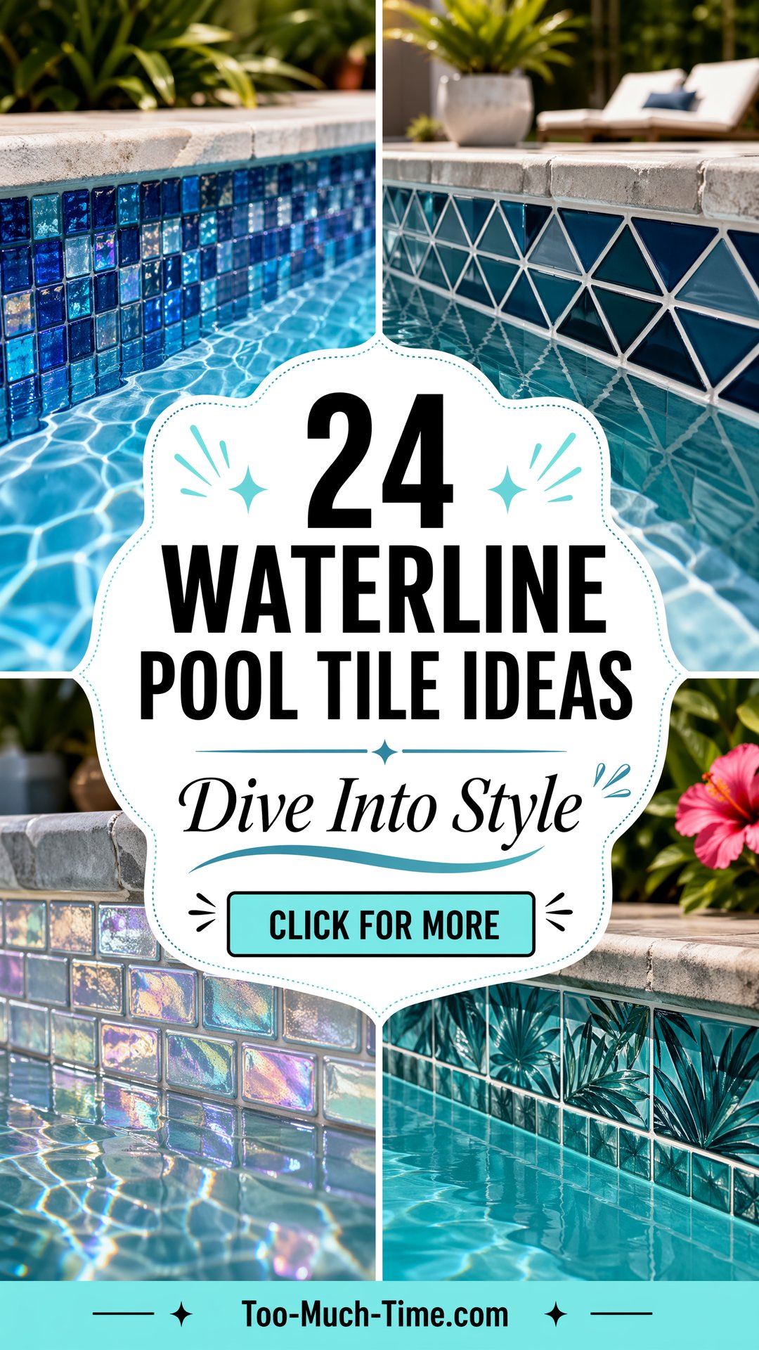 24 Waterline Pool Tile Ideas for a Stylish Poolside Update - 24 Waterline Pool Tile Ideas for a Stylish Poolside Update