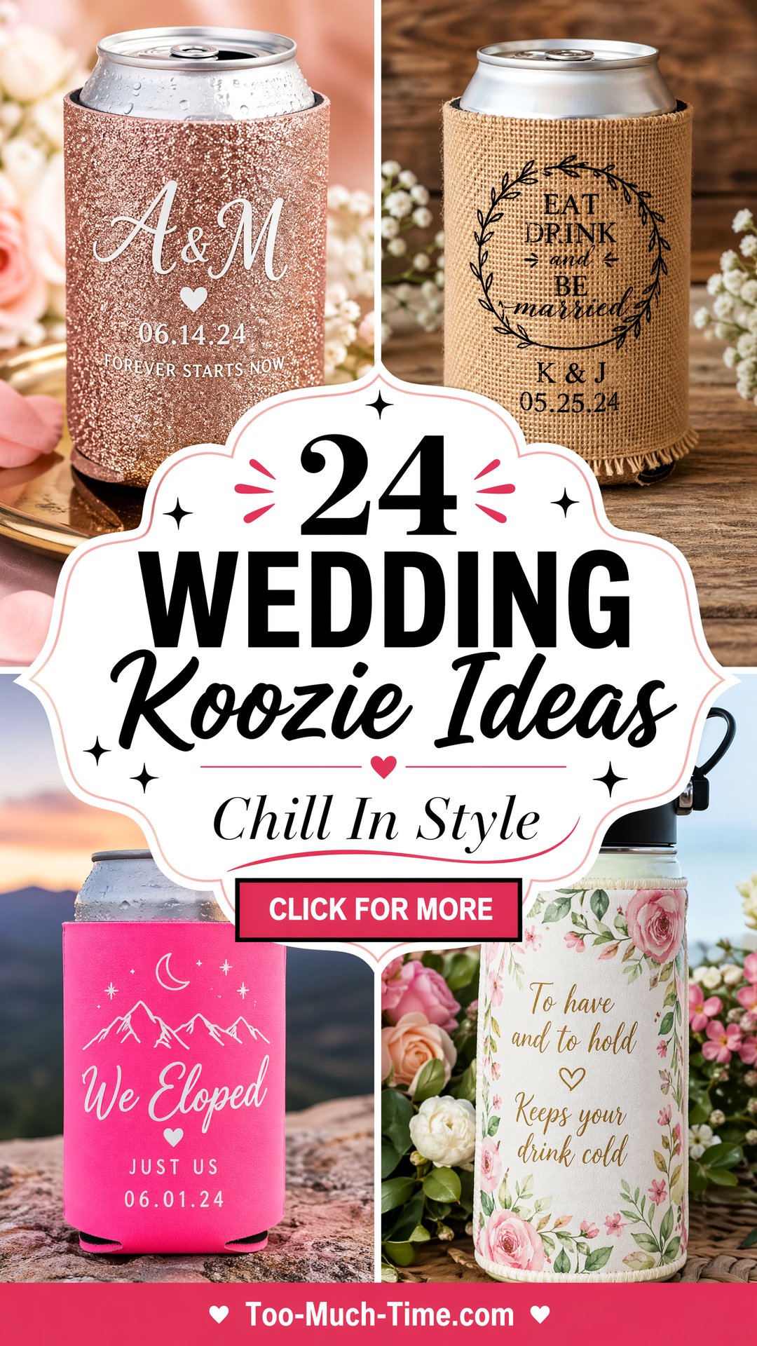 24 Wedding Koozie Ideas for Fun Custom Favors Guests - 24 Wedding Koozie Ideas for Fun Custom Favors Guests