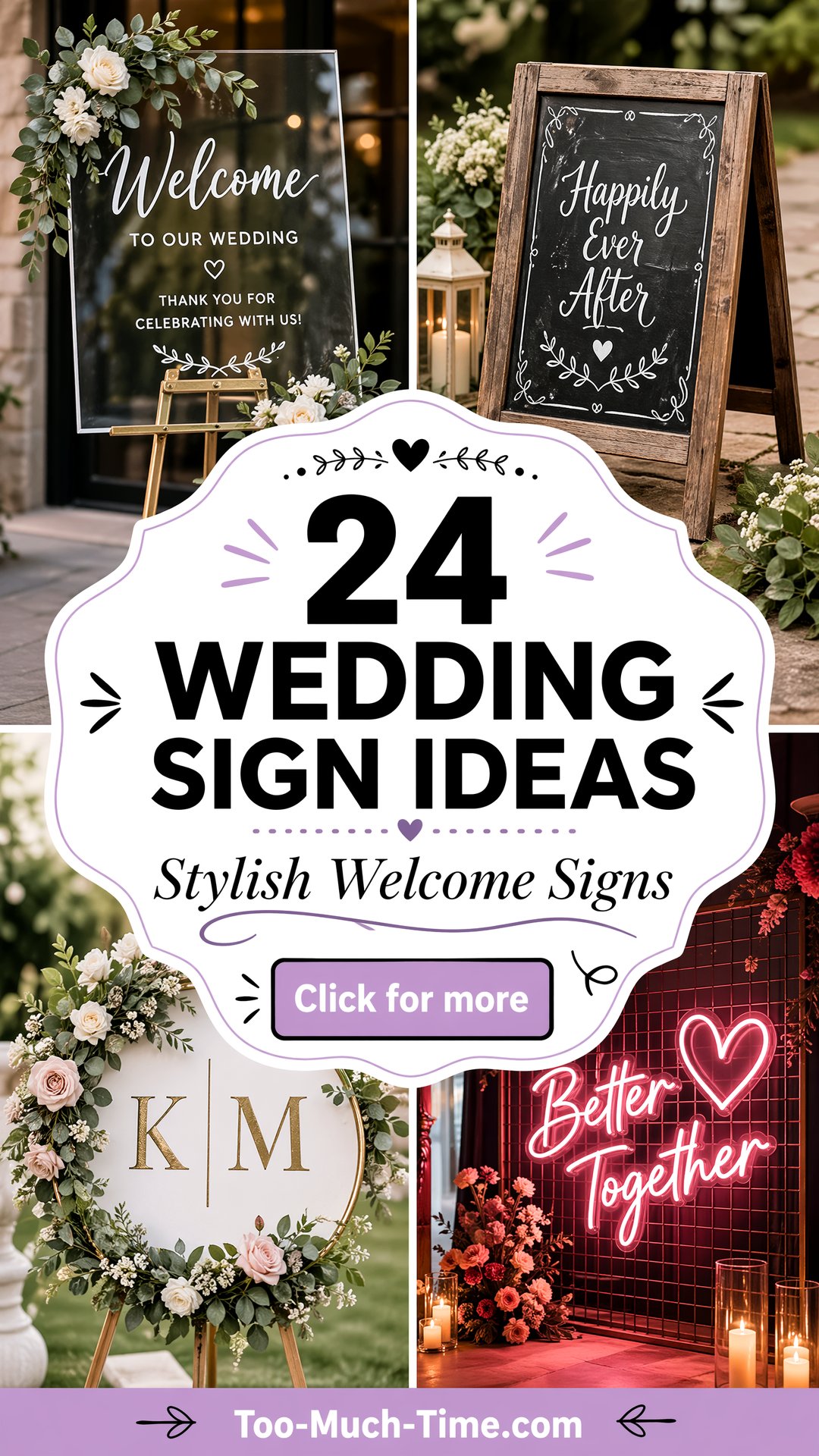 24 Wedding Sign Ideas for a Stylish Welcome At Venues - 24 Wedding Sign Ideas for a Stylish Welcome At Venues
