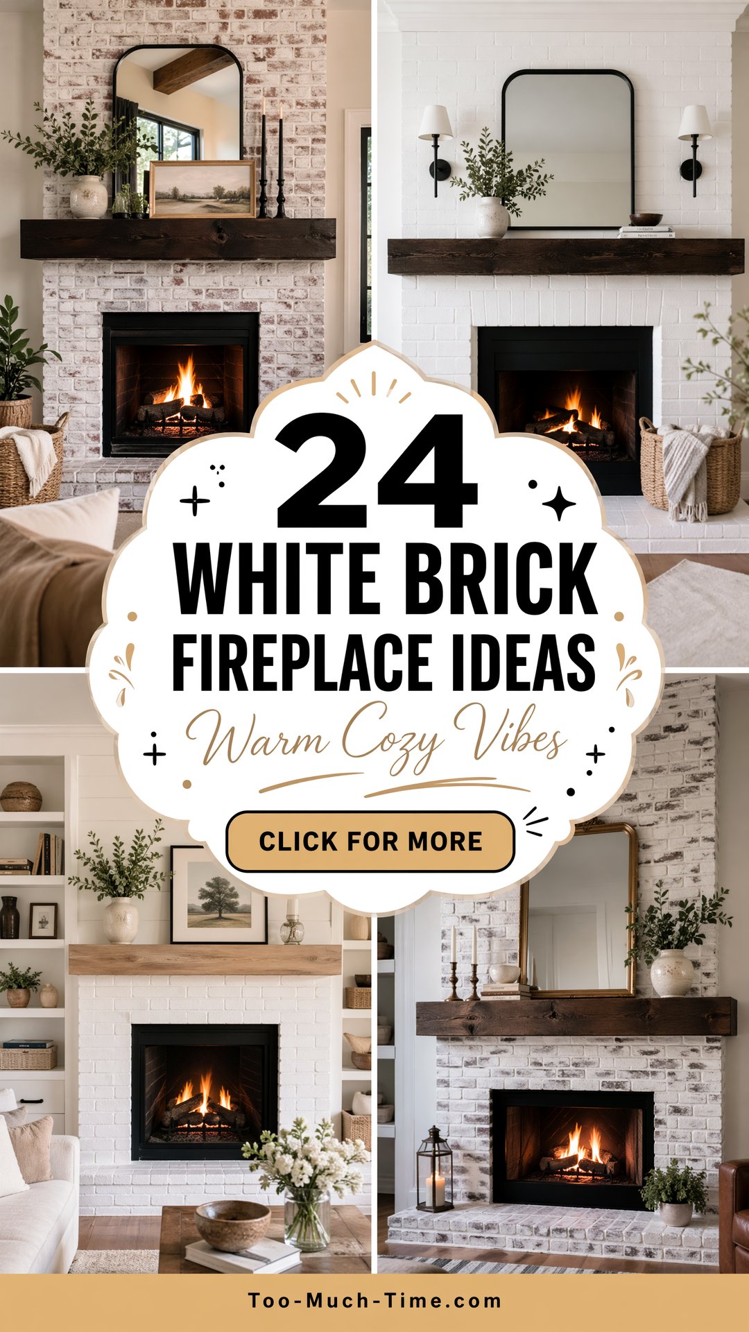 24 White Brick Fireplace Ideas to Create Warmth At Home - 24 White Brick Fireplace Ideas to Create Warmth At Home