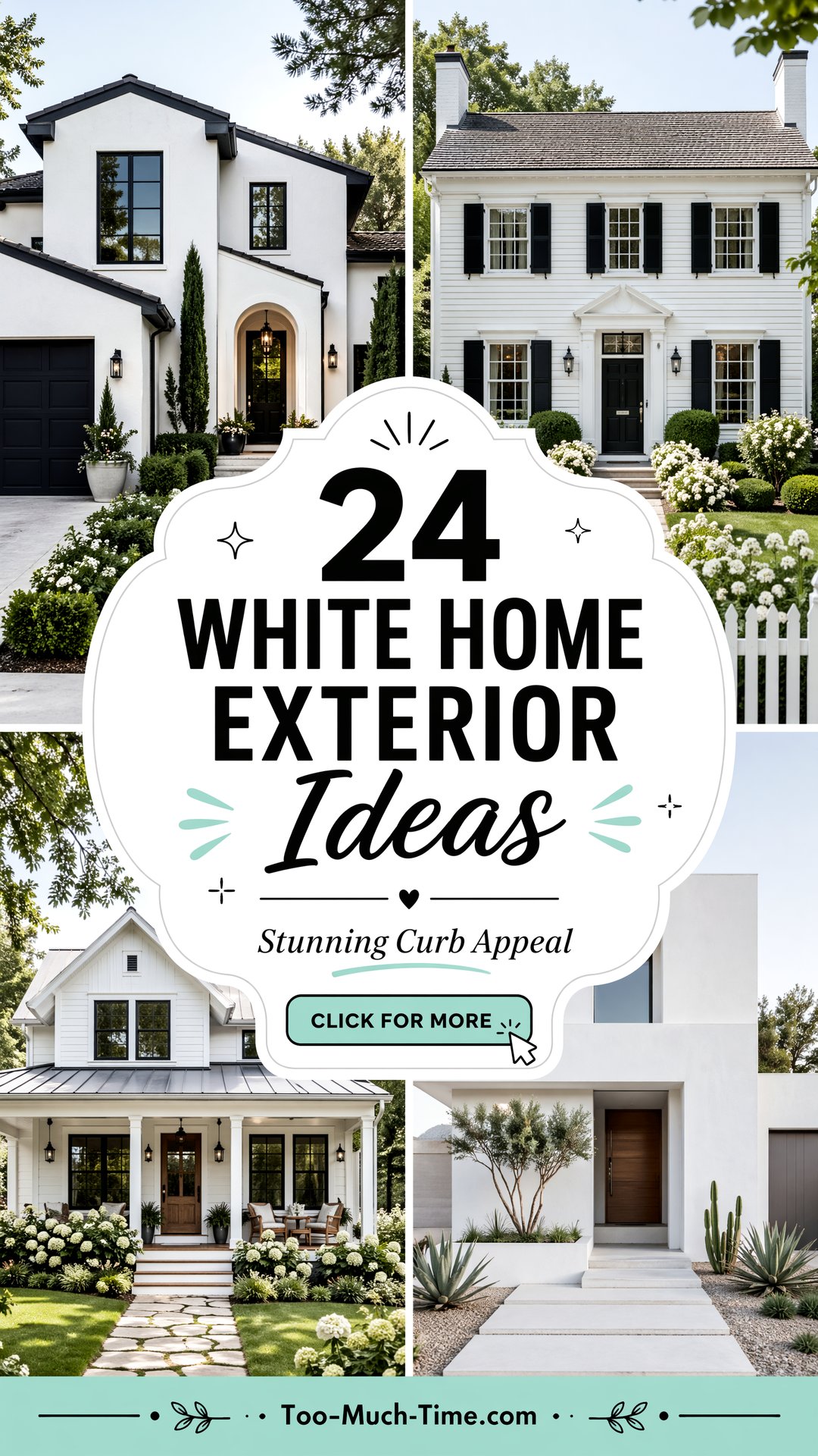 24 White Home Exterior Ideas for Stylish Curb Appeal - 24 White Home Exterior Ideas for Stylish Curb Appeal
