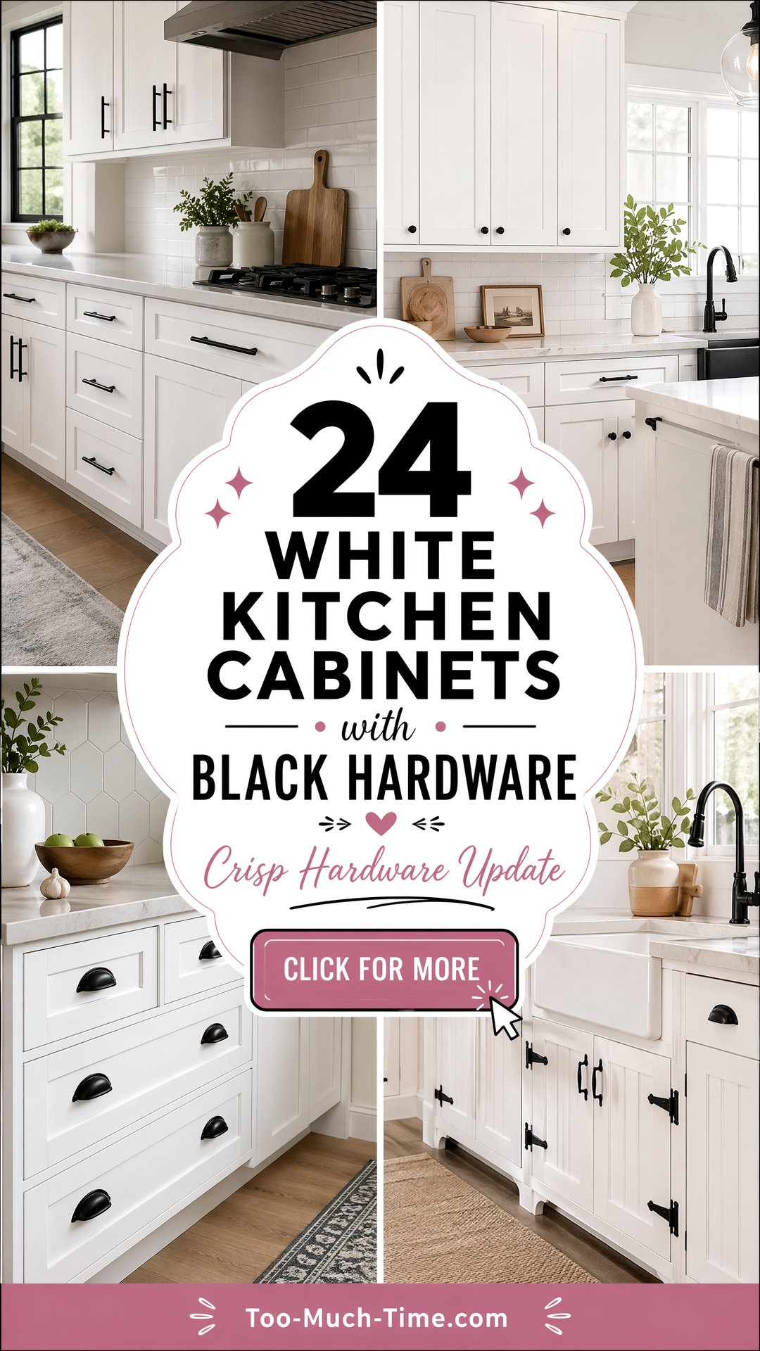 24 White Kitchen Cabinets with Black Hardware Update - 24 White Kitchen Cabinets with Black Hardware Update