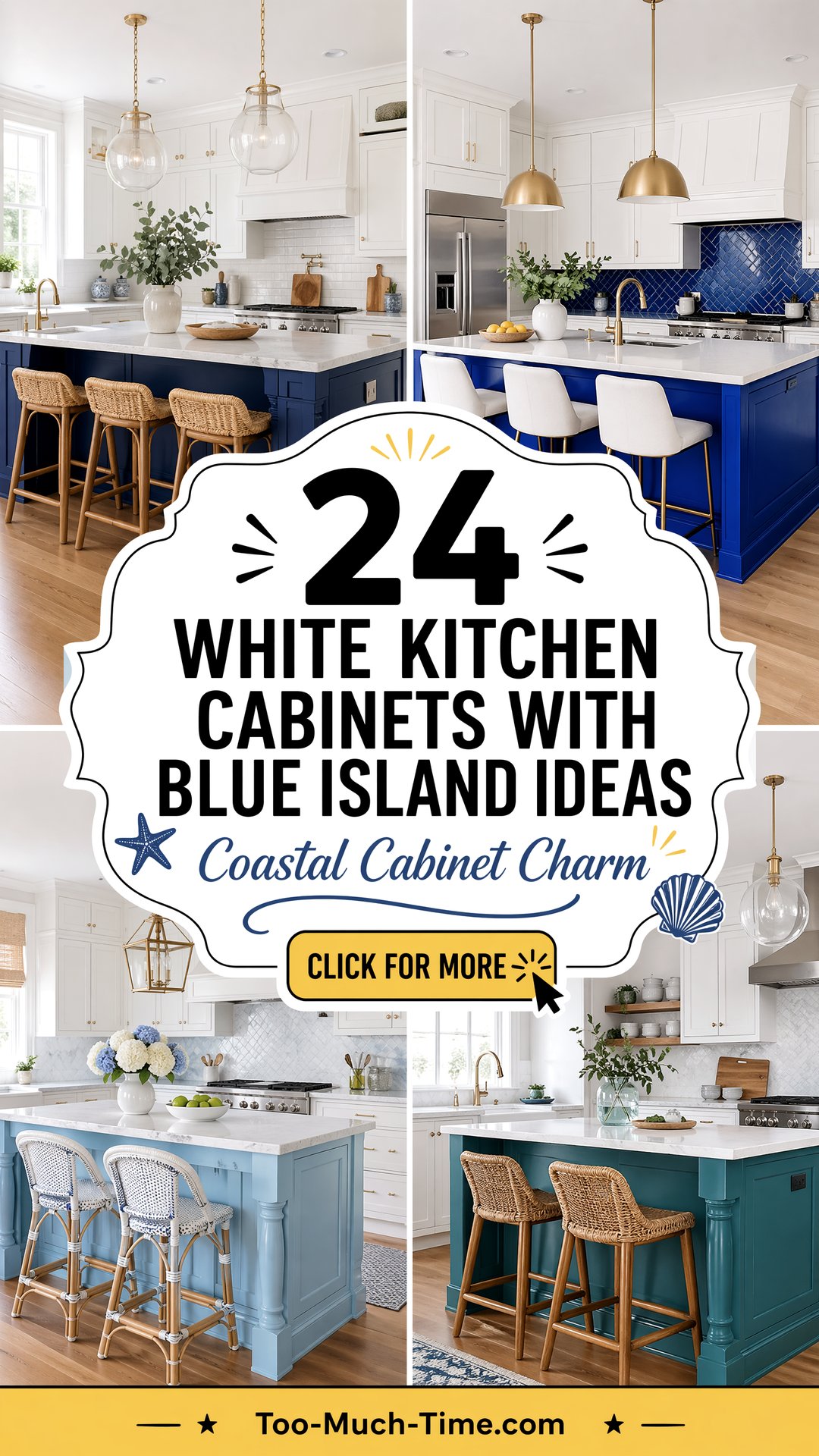 24 White Kitchen Cabinets with Blue Island Ideas Now - 24 White Kitchen Cabinets with Blue Island Ideas Now