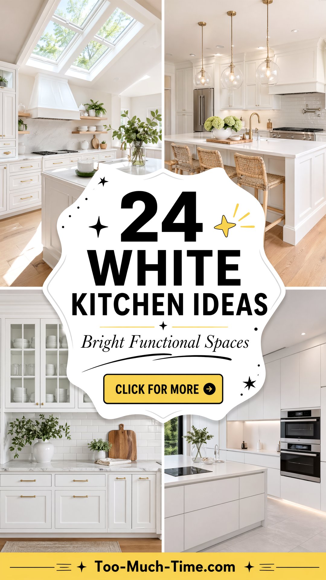 24 White Kitchen Ideas for a Bright Functional Space - 24 White Kitchen Ideas for a Bright, Functional Space
