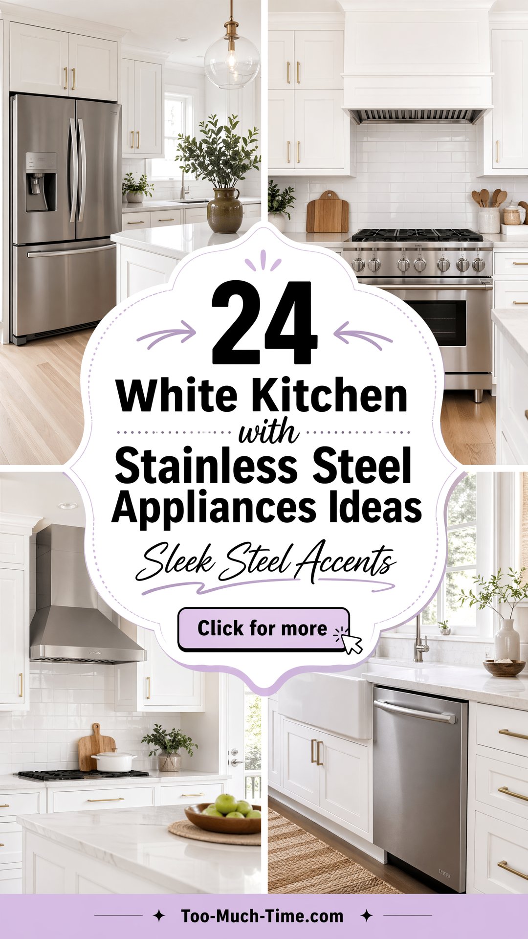 24 White Kitchen with Stainless Steel Appliances Ideas - 24 White Kitchen with Stainless Steel Appliances Ideas