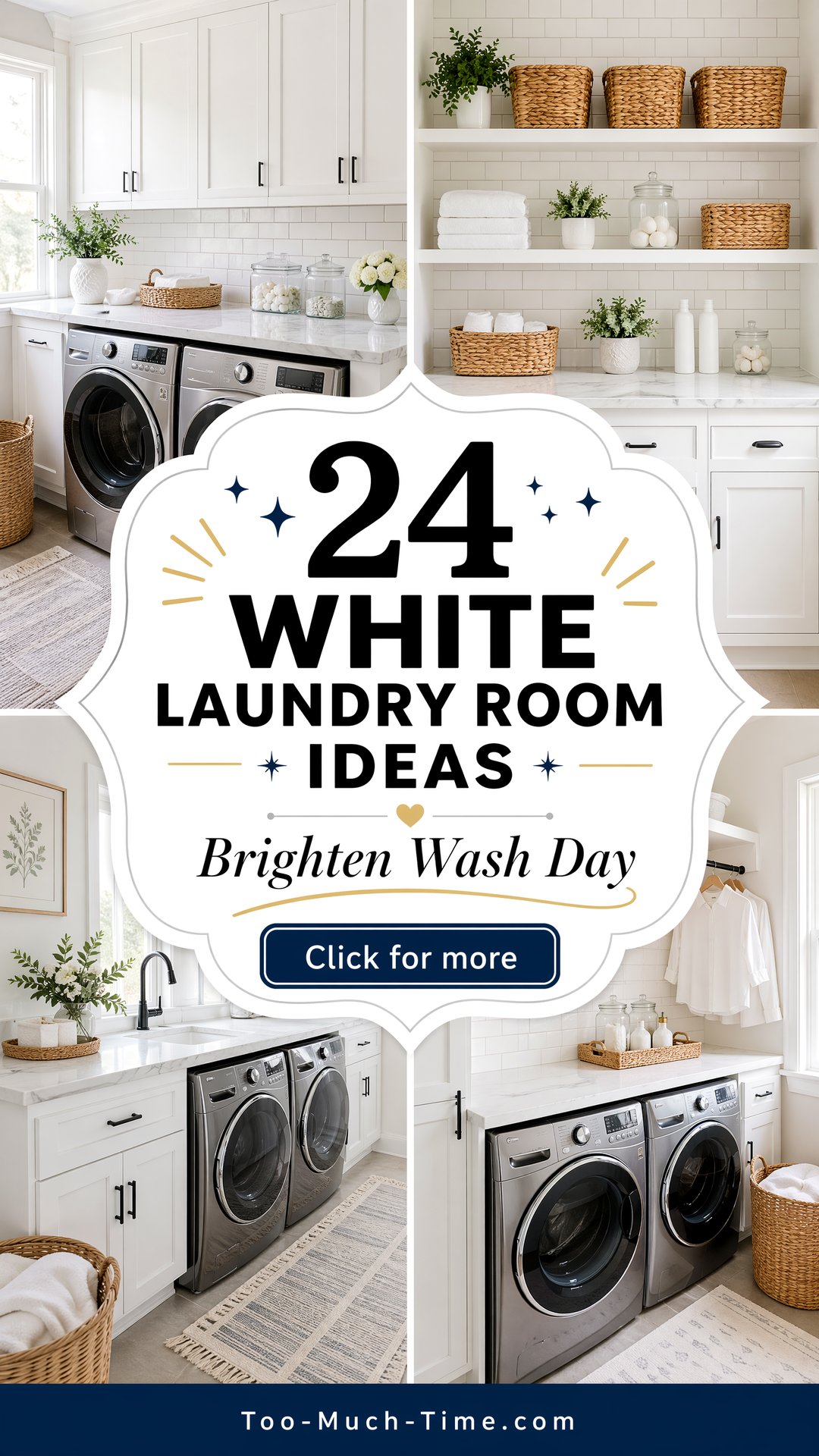 24 White Laundry Room Ideas to Brighten Chores Daily - 24 White Laundry Room Ideas to Brighten Chores Daily