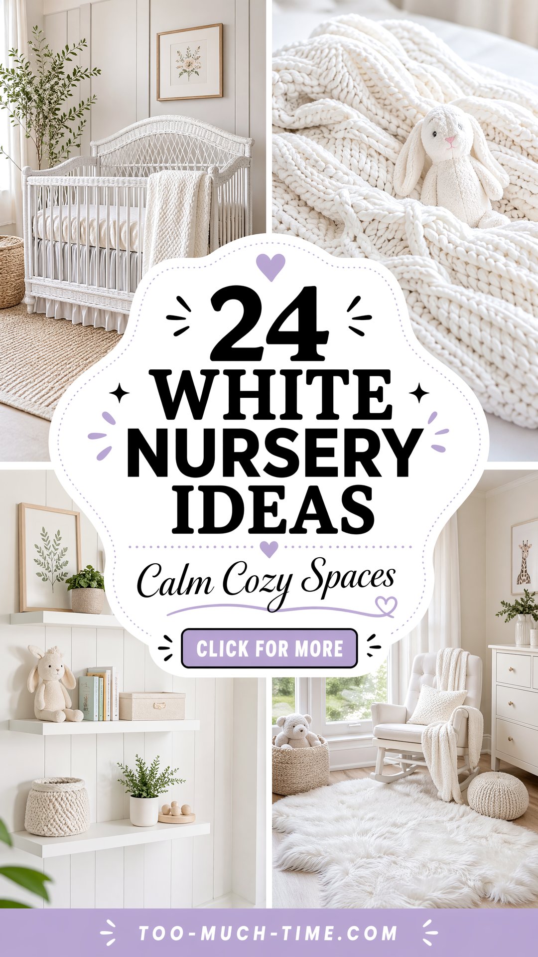 24 White Nursery Ideas for a Calm Cozy Kids Room - 24 White Nursery Ideas for a Calm, Cozy Kids' Room