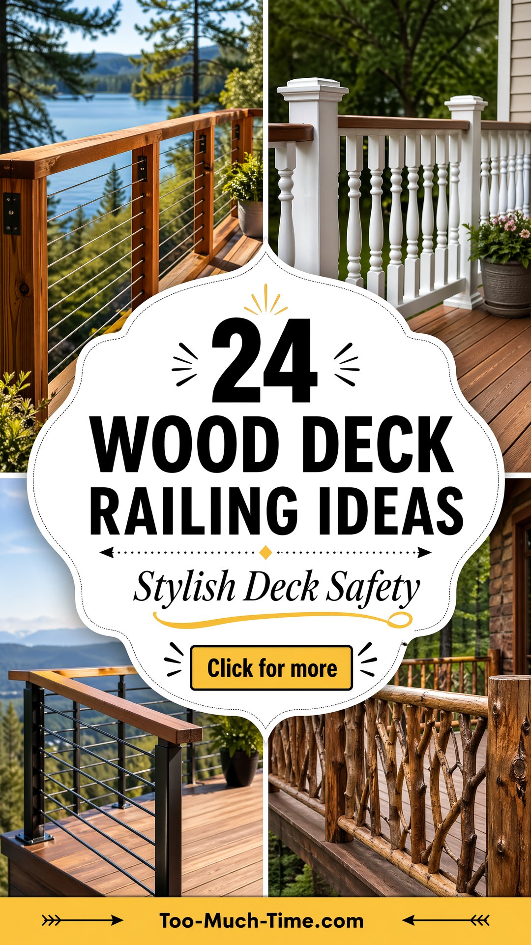 24 Wood Deck Railing Ideas Practical Stylish Railings Guide - 24 Wood Deck Railing Ideas: Practical, Stylish Railings Guide