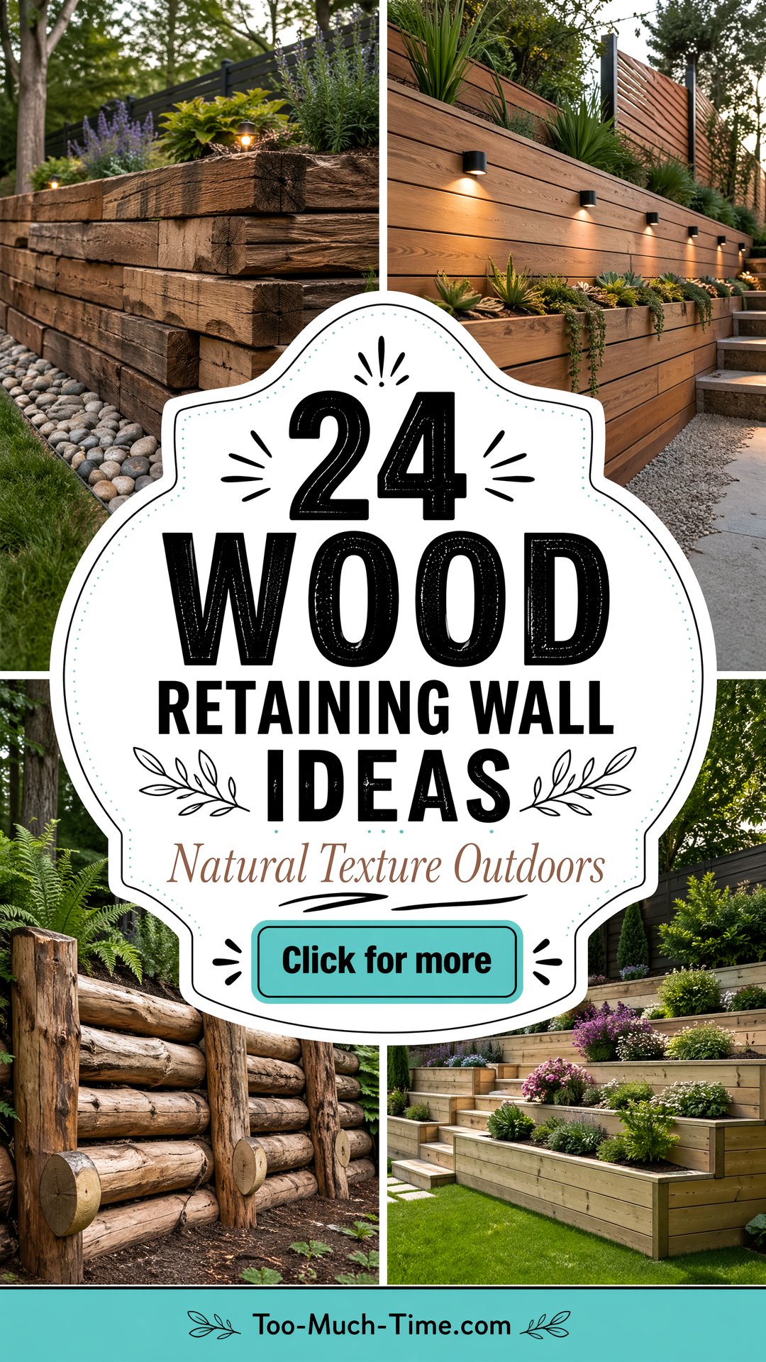 24 Wood Retaining Wall Ideas to Add Natural Texture - 24 Wood Retaining Wall Ideas to Add Natural Texture