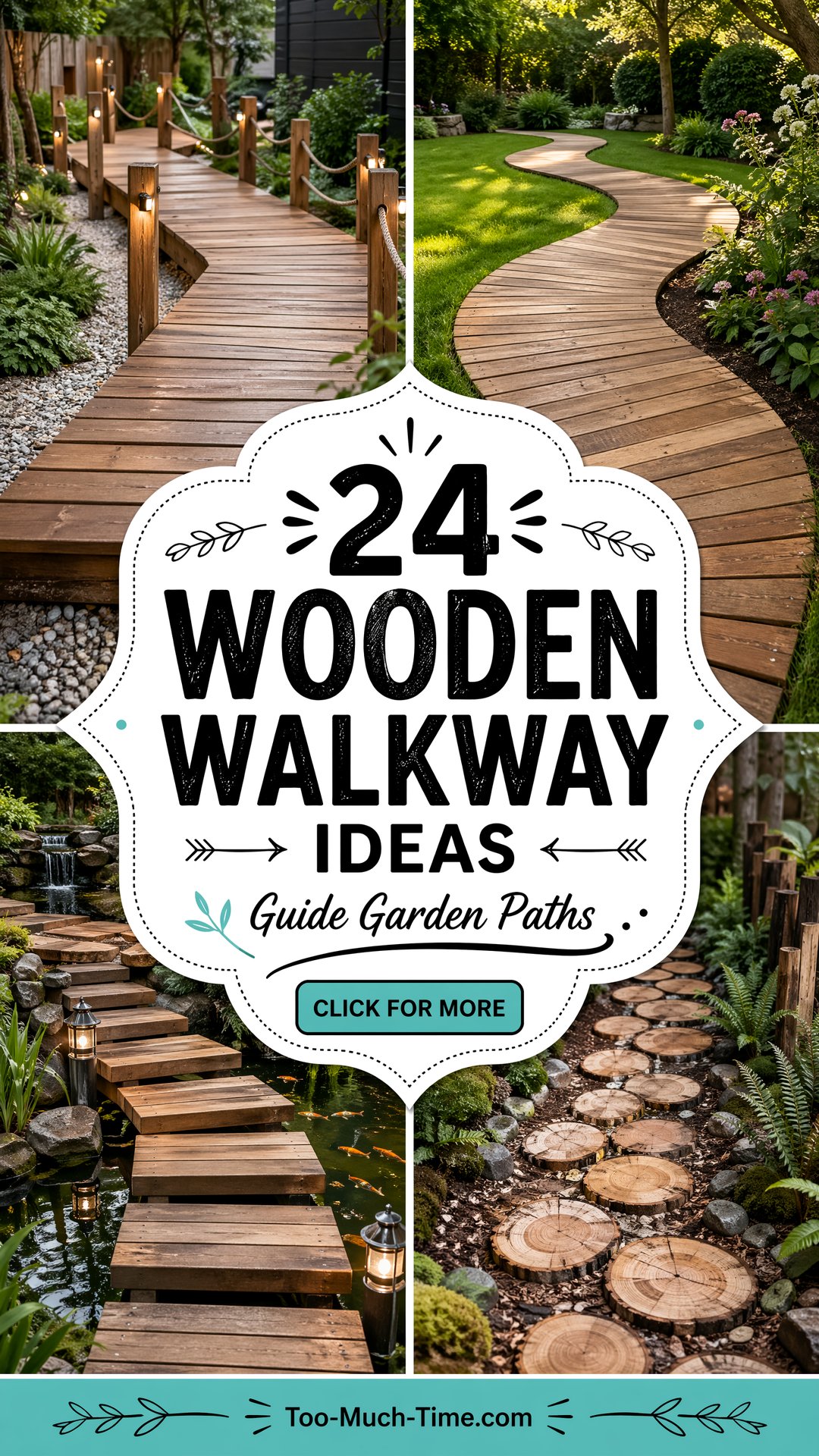 24 Wooden Walkway Ideas to Guide Garden Paths Well - 24 Wooden Walkway Ideas to Guide Garden Paths Well