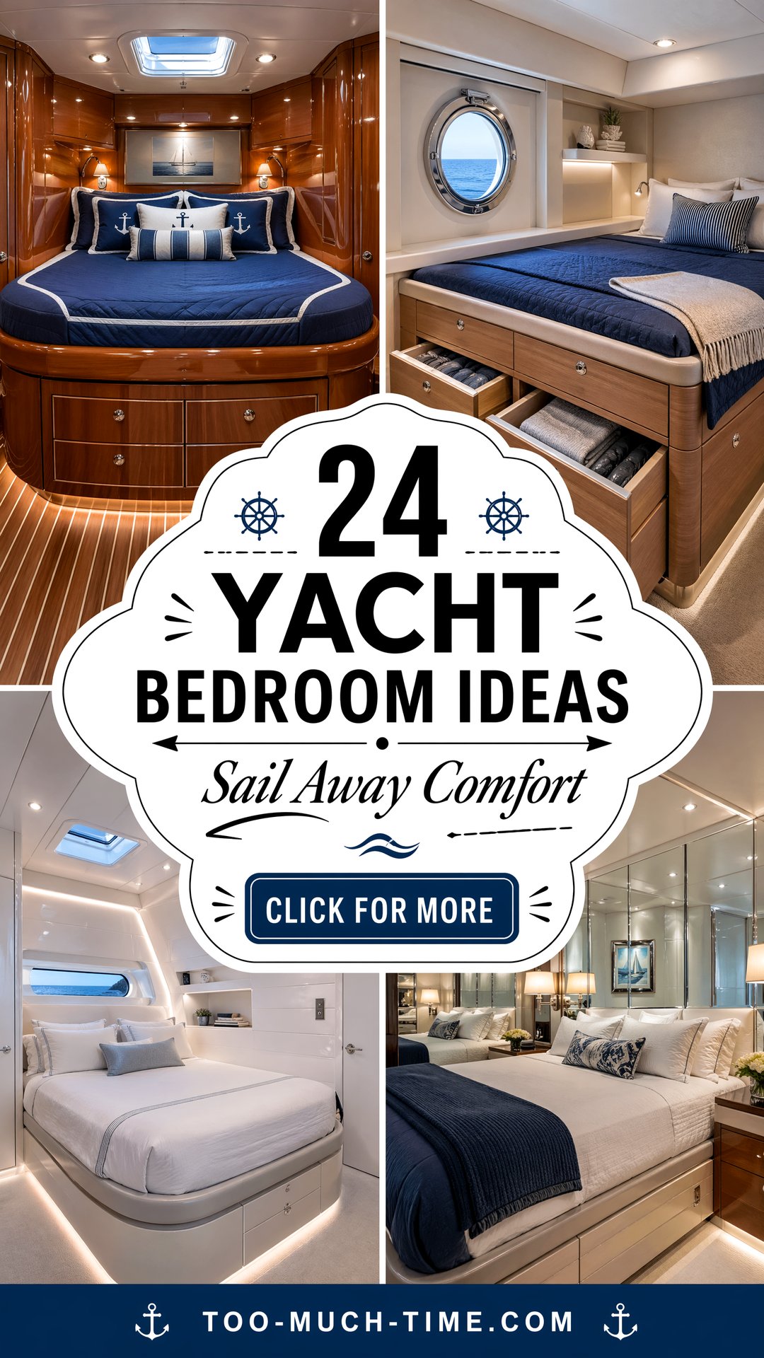24 Yacht Bedroom Ideas to Maximize Comfort and Storage - 24 Yacht Bedroom Ideas to Maximize Comfort and Storage